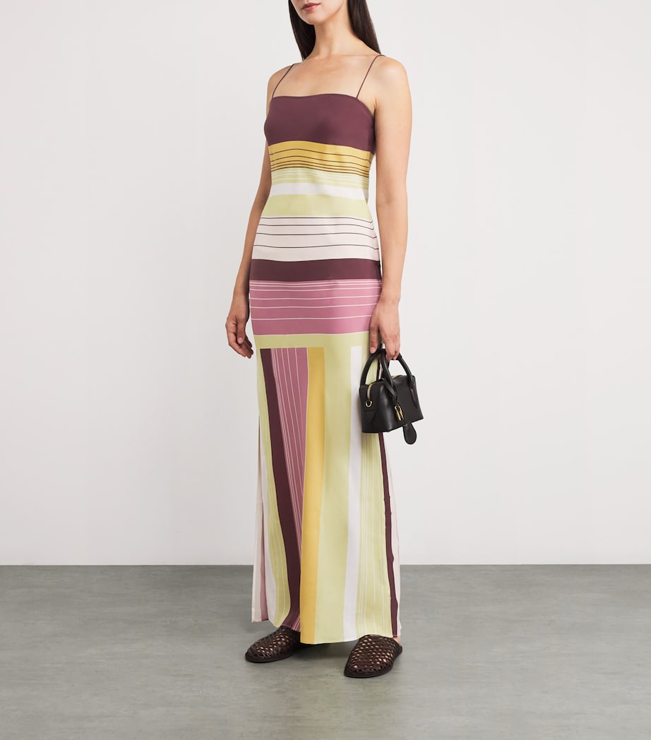 Silk Stripe Fontana Maxi Dress ELISA STRIPE Image 2