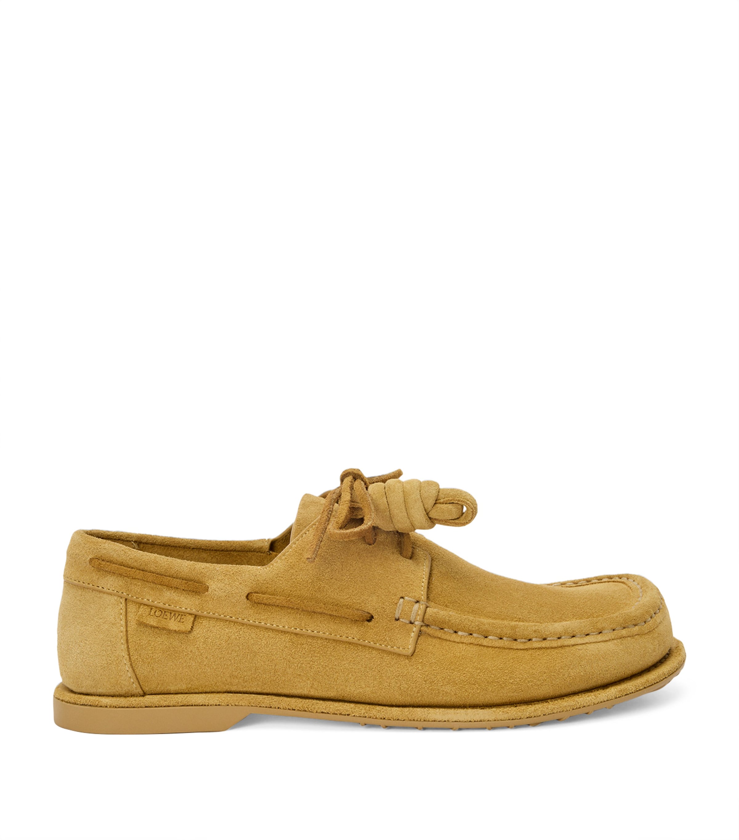 Loewe X Paula's Ibiza Suede Campo Boat Shoes