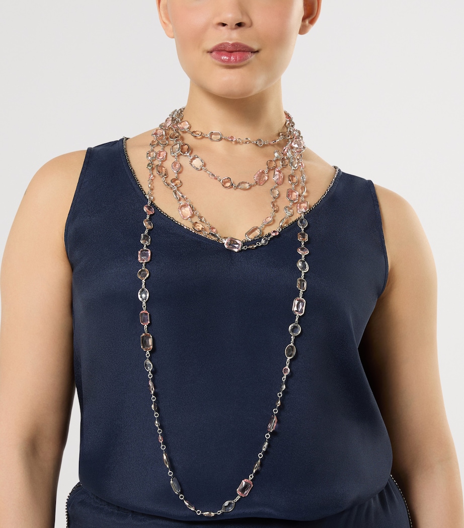 Marina Rinaldi Crystal-Embellished Necklace Powder Image 2