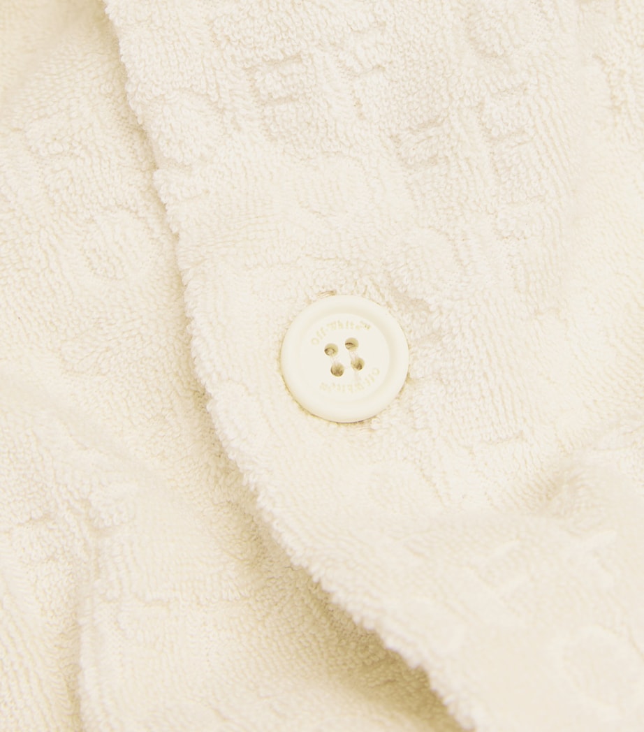 Terry Cotton Logo Bowling Shirt CREAM Image 5