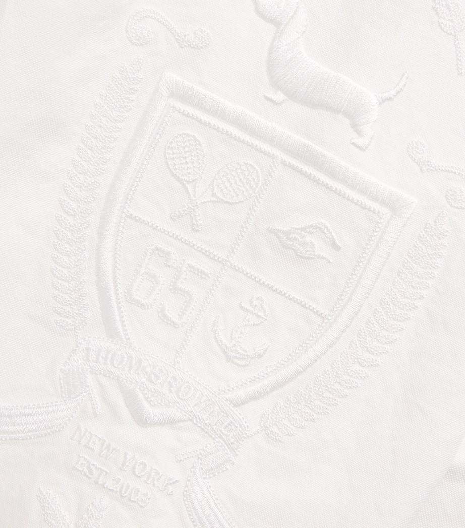 Thom Browne Mens Cotton Hector Embroidered Shirt White Image 6