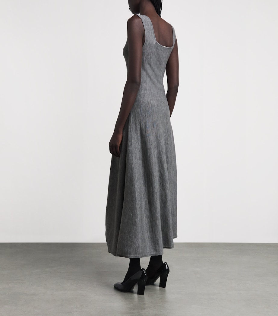 Khaite Womens Merino Wool Seberg Midi Dress Sterling Image 5