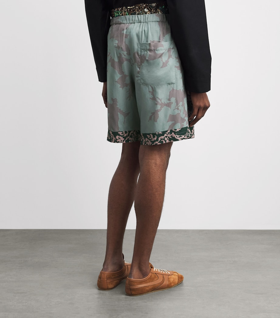 DRIES VAN NOTEN Mens Piperi Printed Swim Shorts Petrol Image 5