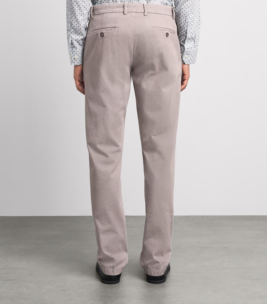 Paul & Shark Mens Cotton-Cashmere Straight Chinos Fungo Image 5
