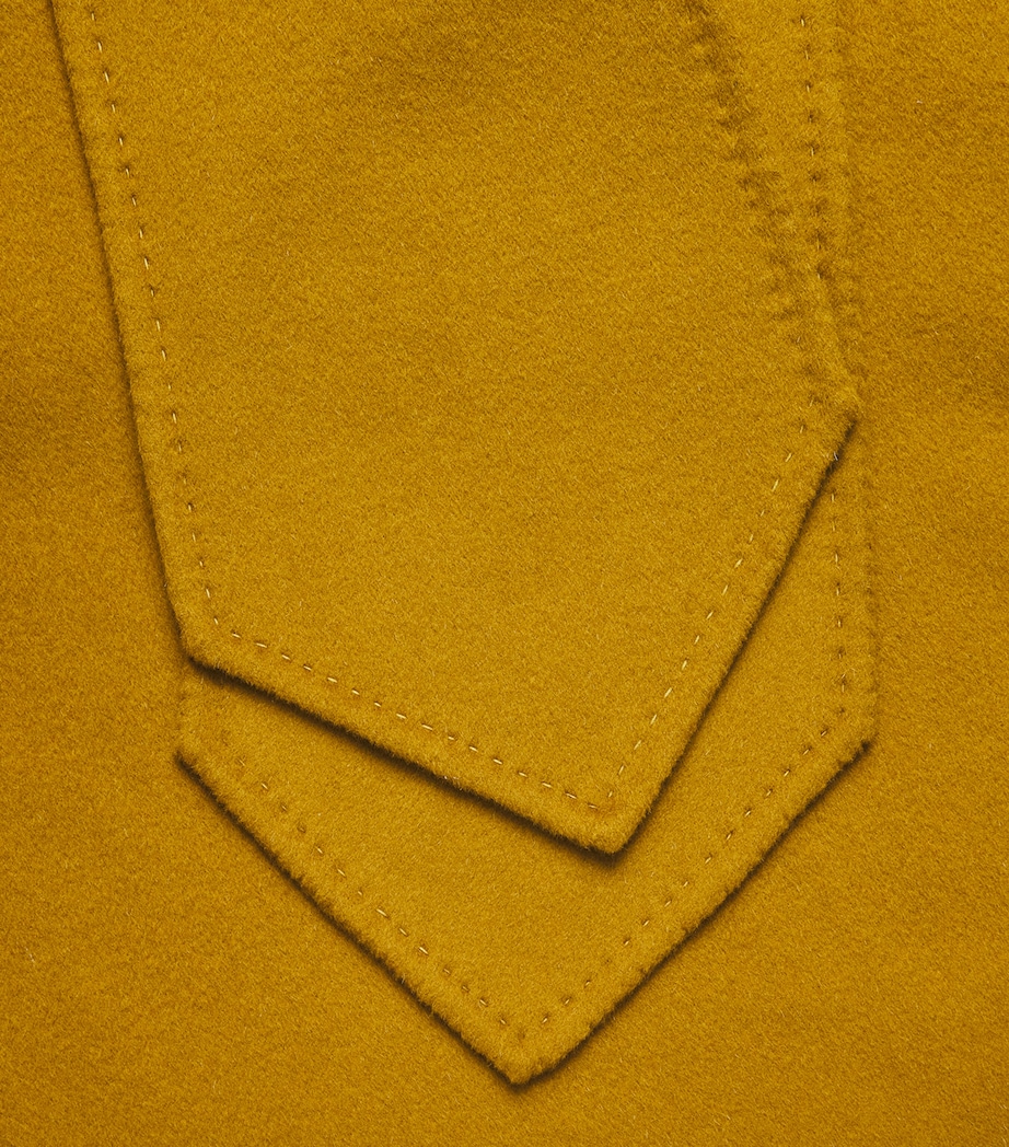 Wolk Morais Womens Cashmere Belleville Trench Coat Chartreuse Image 6