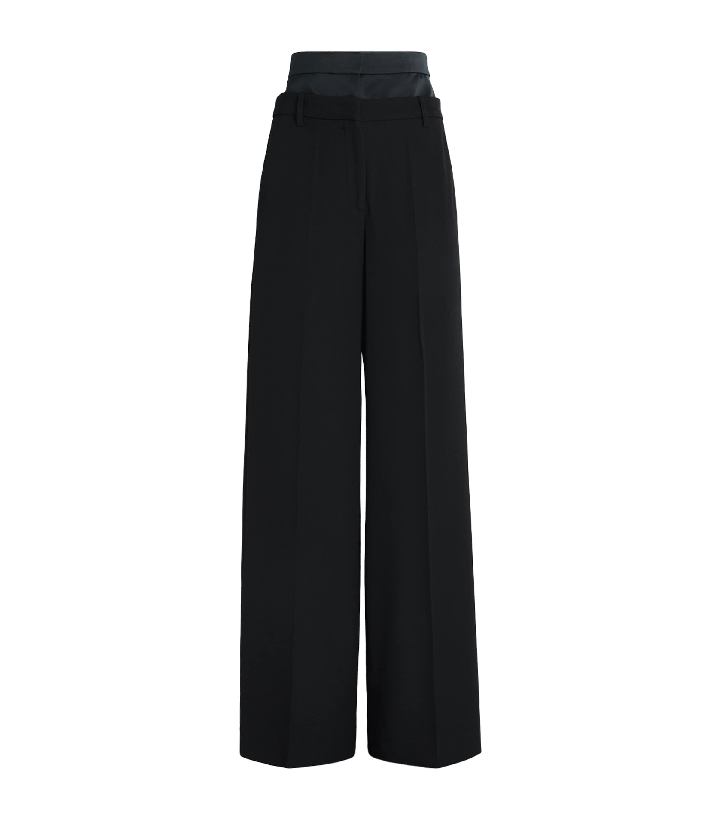 ERDEM WOOL WIDE-LEG TROUSERS