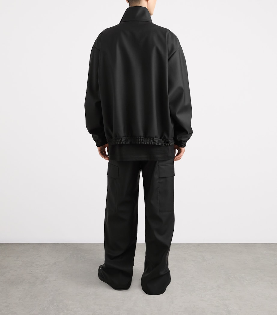 Virgin Wool Tailored Trousers N0000-BLACK Image 5