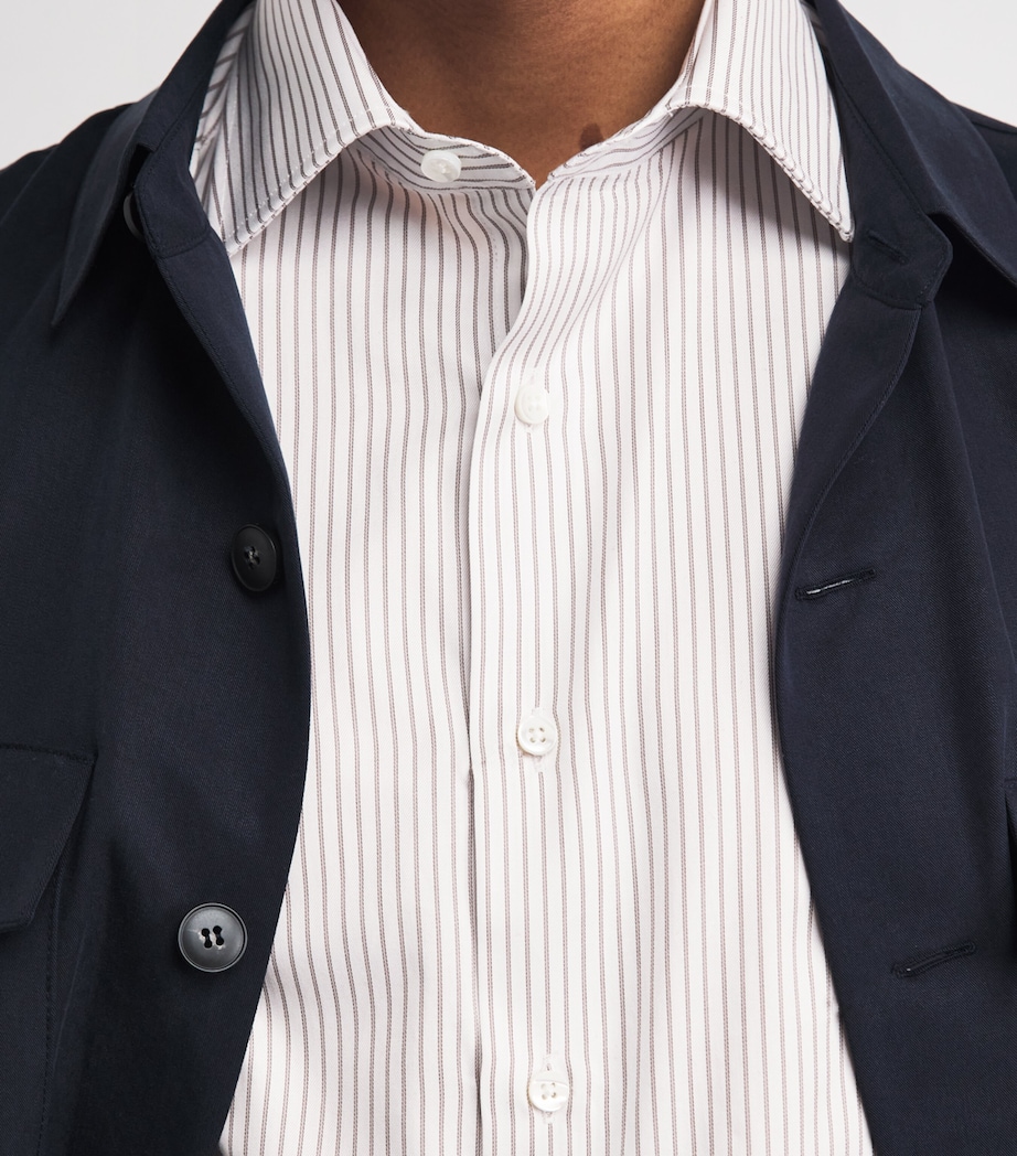 Canali Mens Cotton Stripe Shirt Image 3