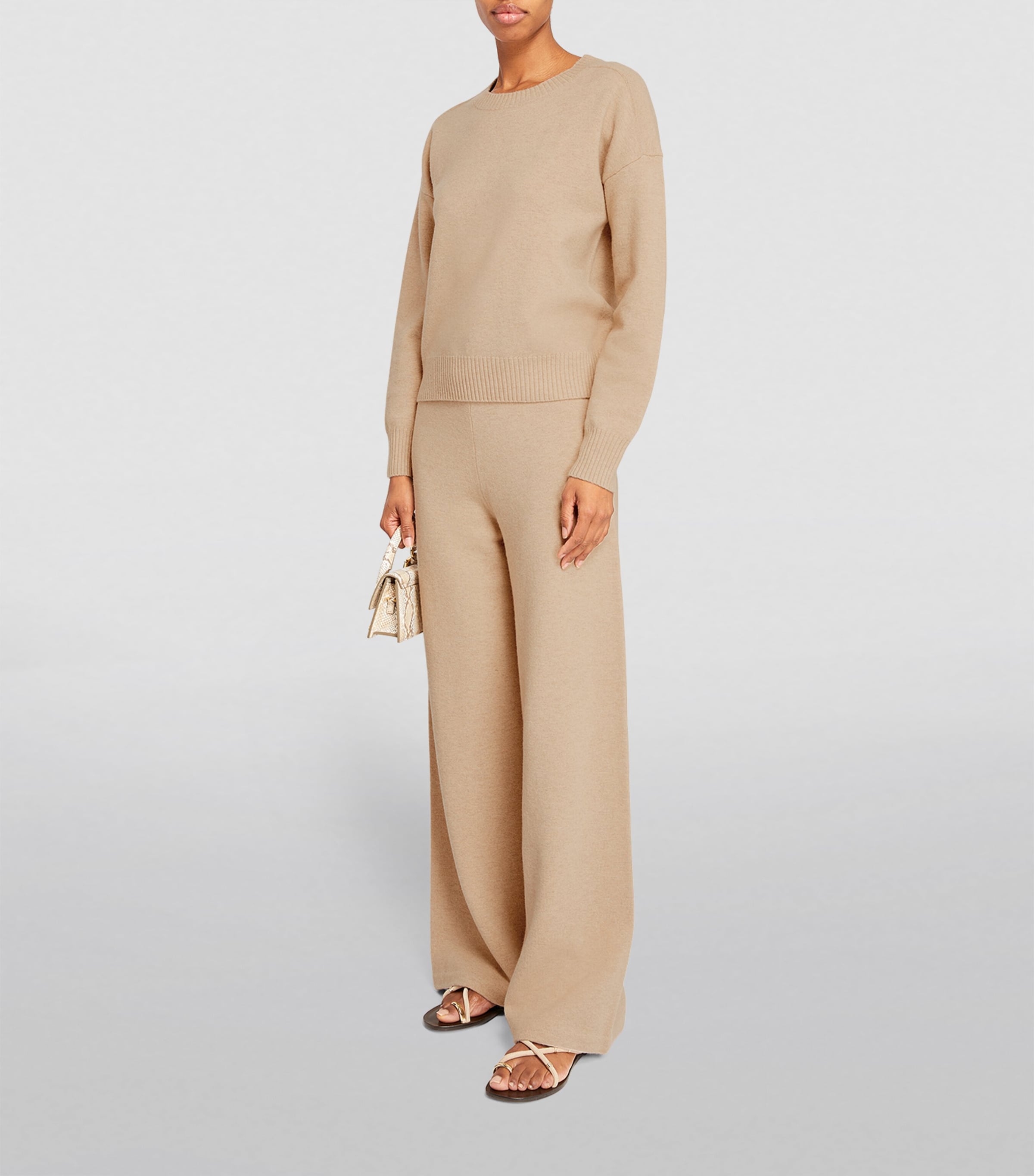 Yves Salomon Womens Wool Wide-Leg Trousers Image 2