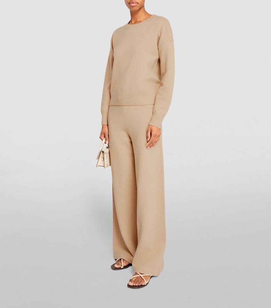 Yves Salomon Womens Wool Wide-Leg Trousers Image 2