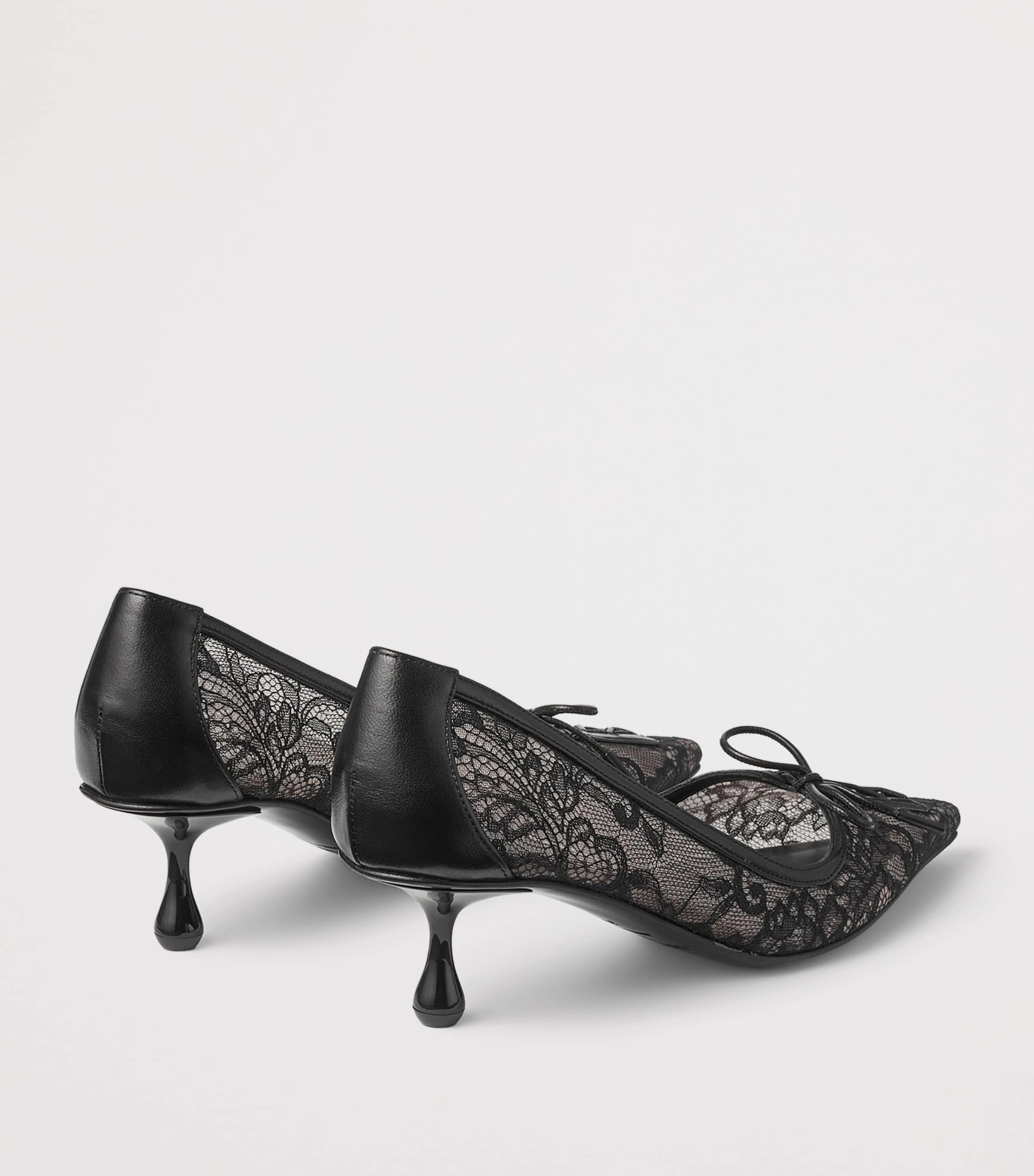 Jimmy Choo Womens Scarlett 50 Lace Pumps Black/black Image 3