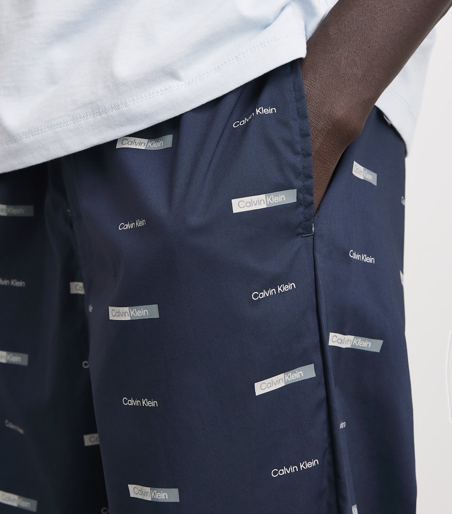 Calvin Klein Mens Cotton Poplin Logo Pyjama Bottoms Contrast Logo S Image 3
