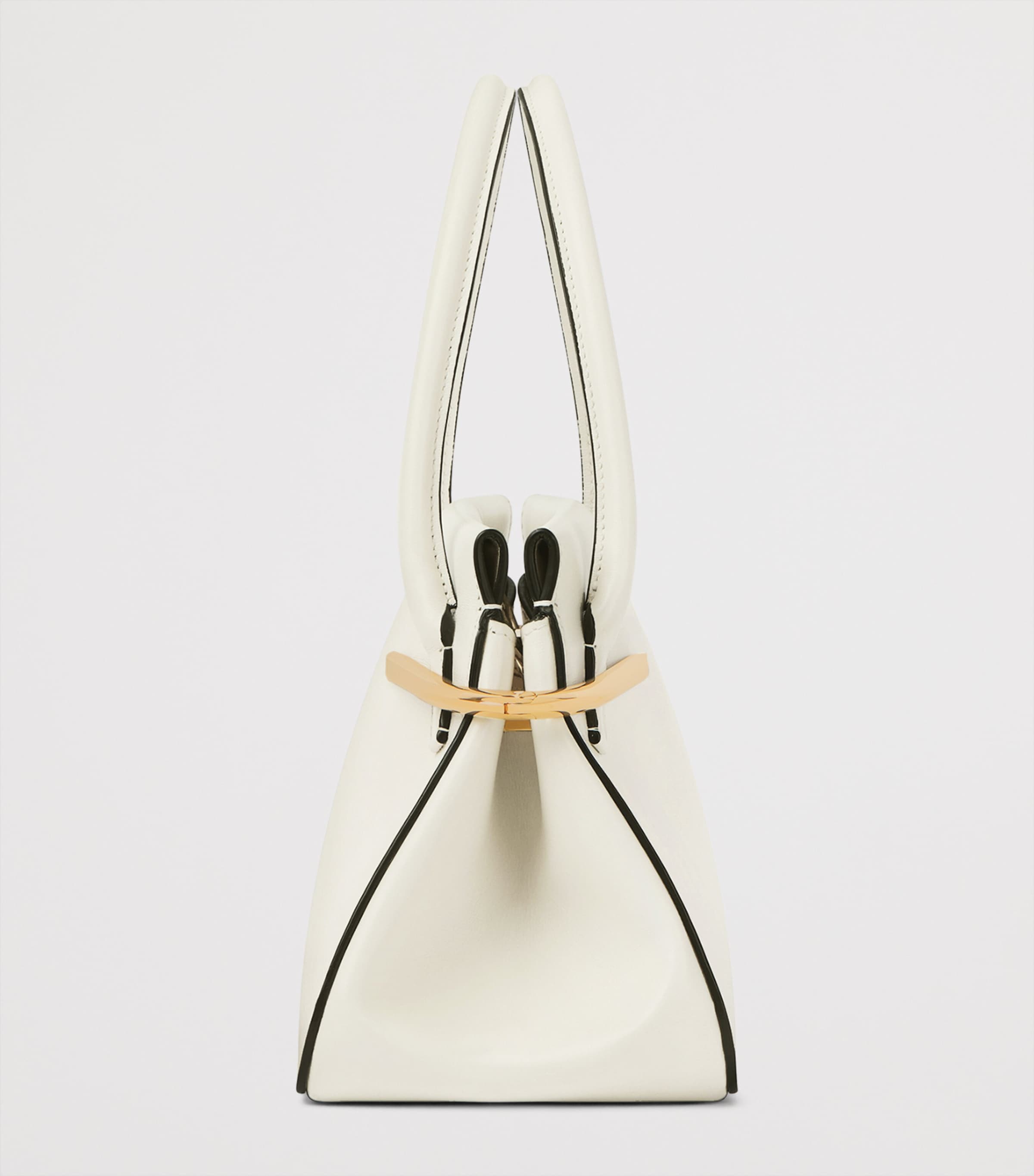 Givenchy Medium Leather Pinch Top-Handle Bag Ivory Image 3