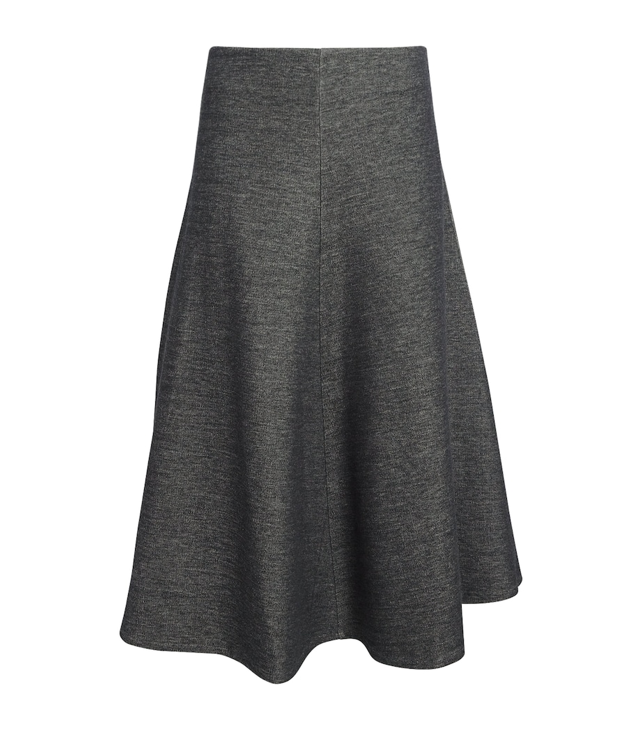 Jersey Flared Midi Skirt DARK GREY Image 1