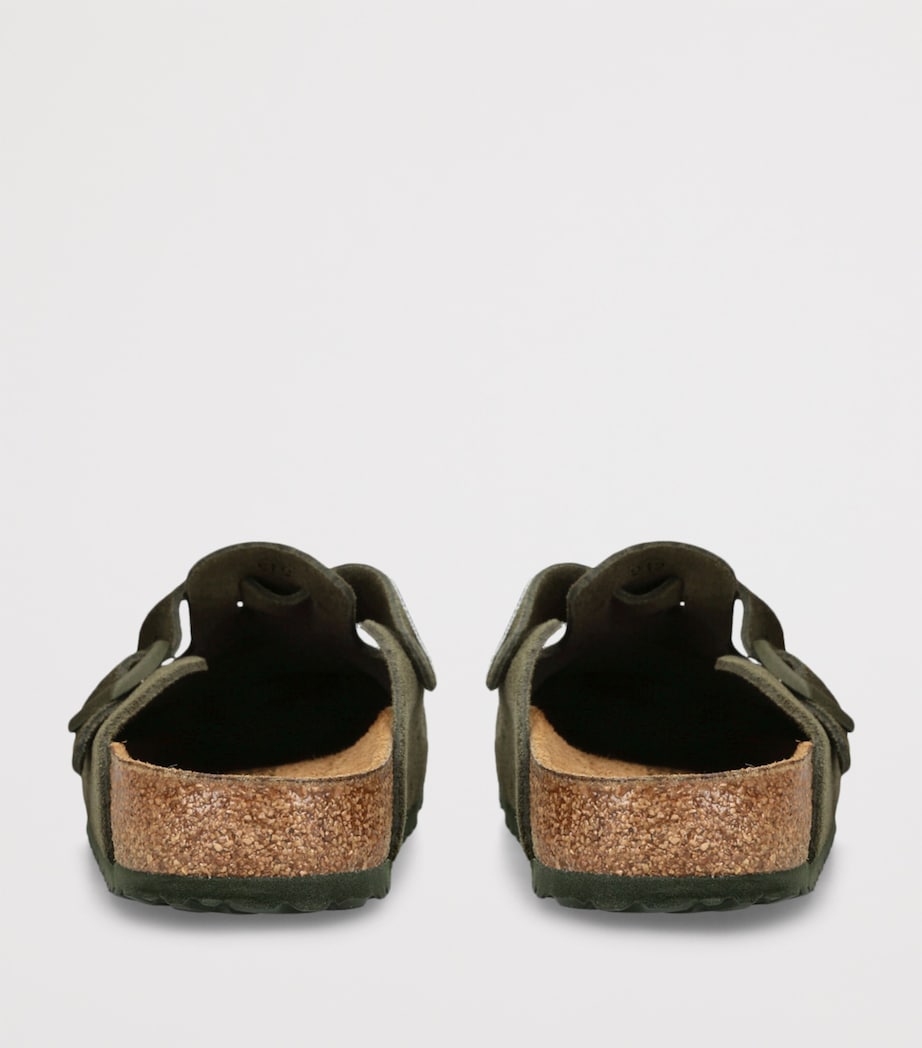 Suede Boston Clogs DARK GREEN Image 2