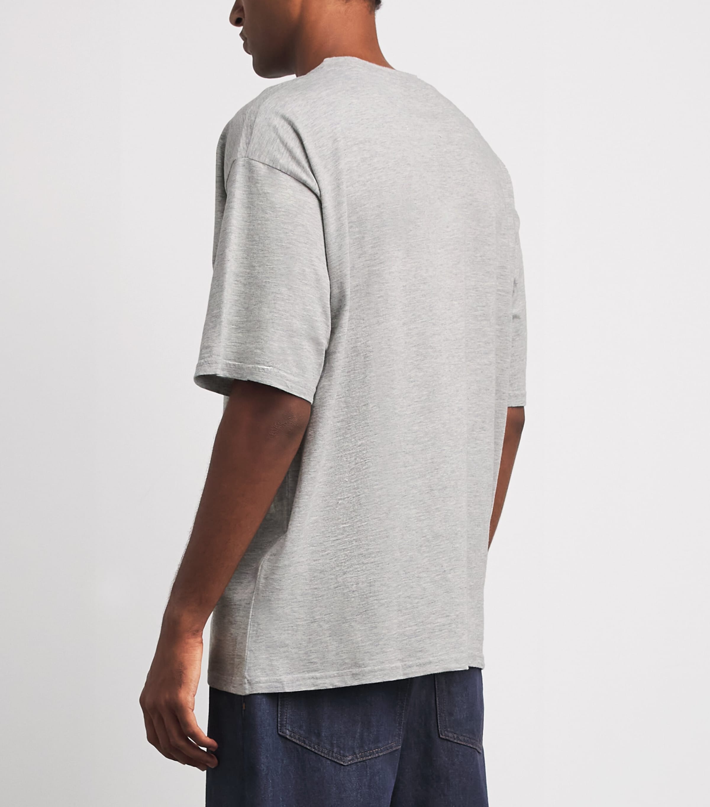 Maison Margiela Mens Cotton Creased Bird T-Shirt Grey Melange Image 5
