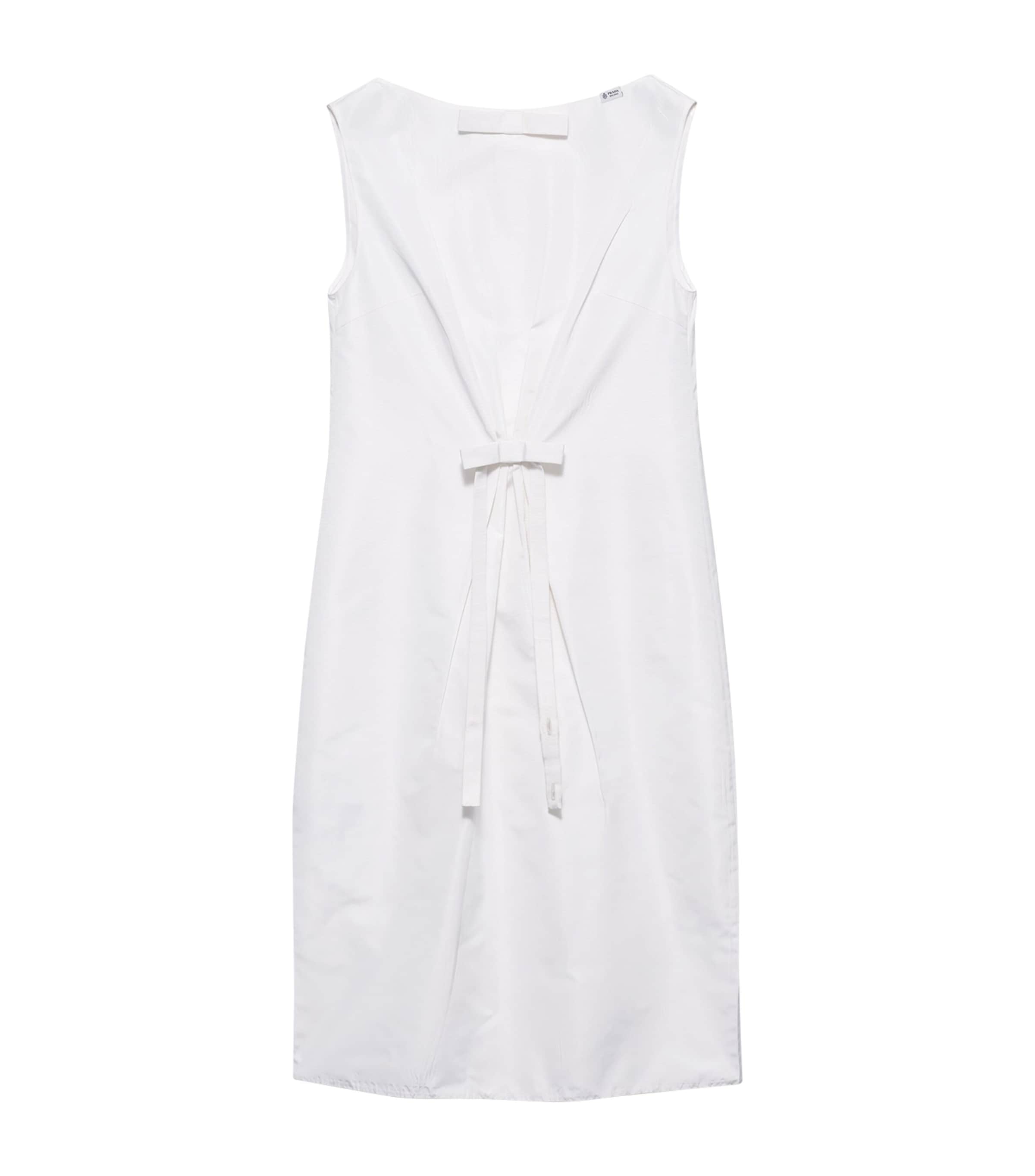 Prada Silk Faille Midi Dress White