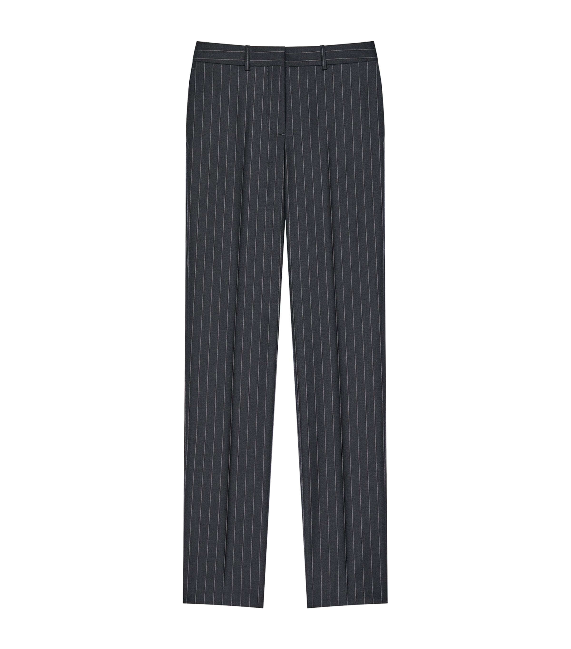 Givenchy Womens Wool Stripe Straight Trousers Image 1