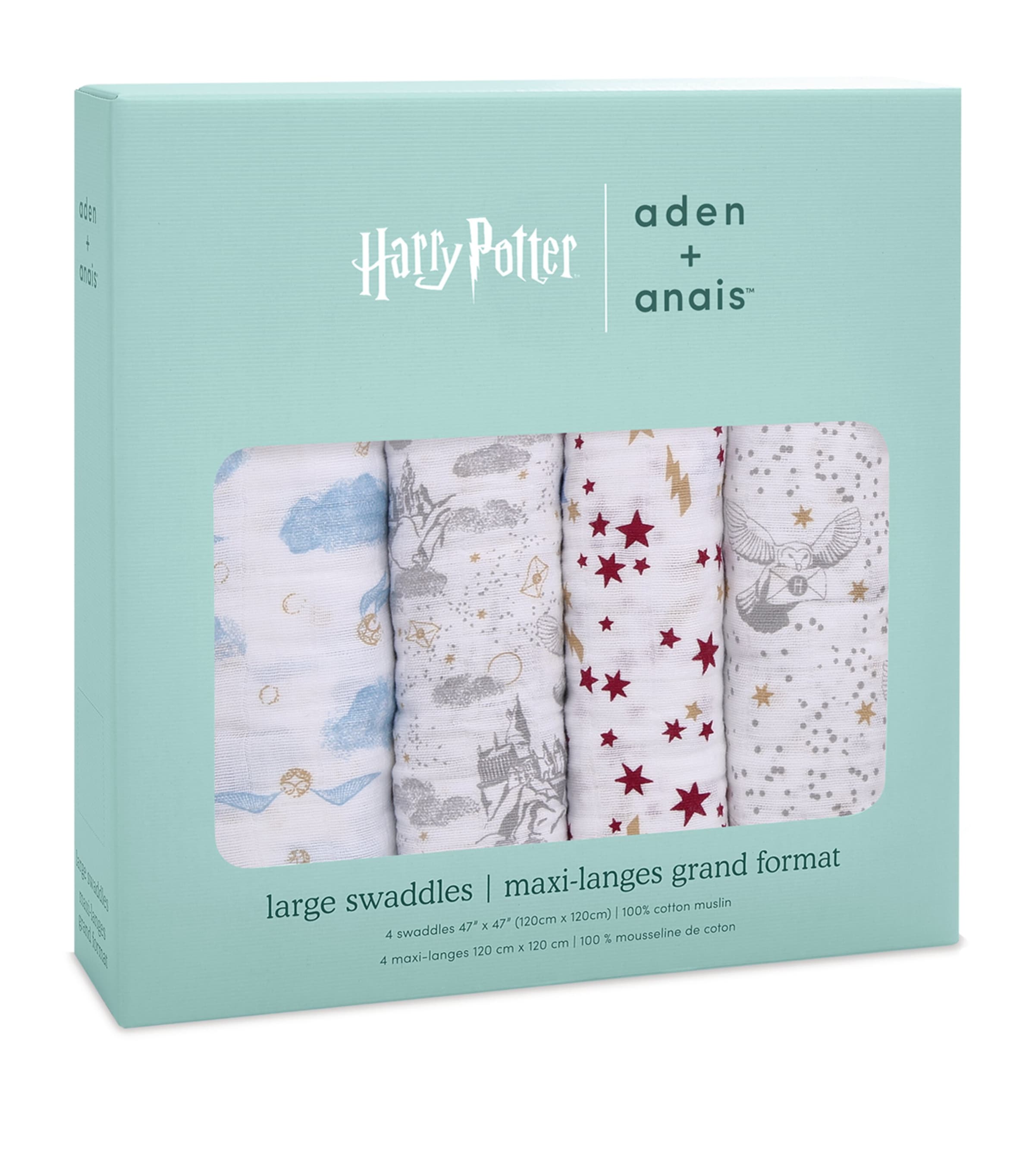 aden + anais Harry Potter Swaddles (Set of 4) White Image 2