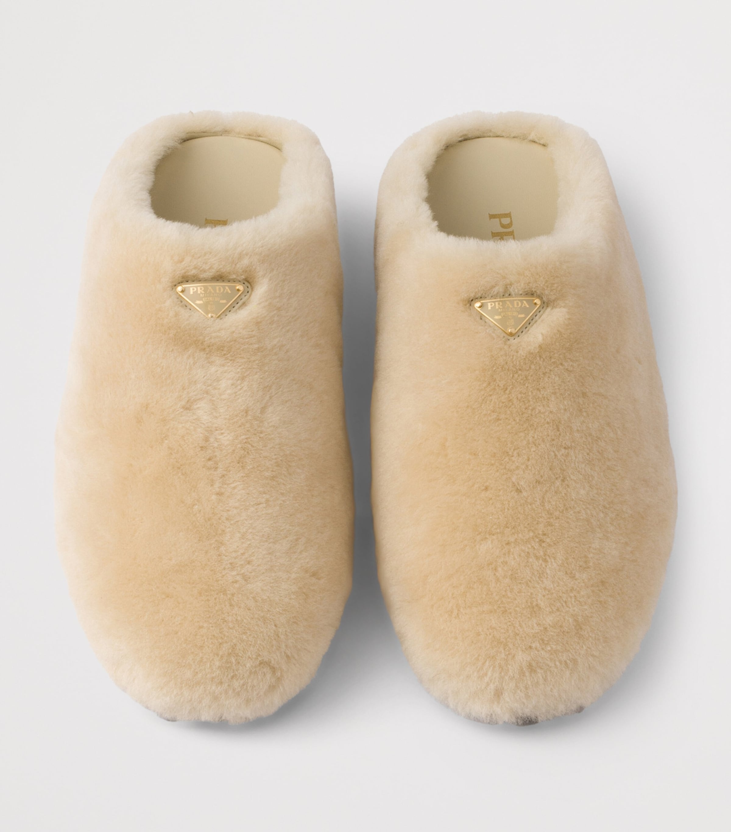 Shearling Triangle Mules F0485 Image 3