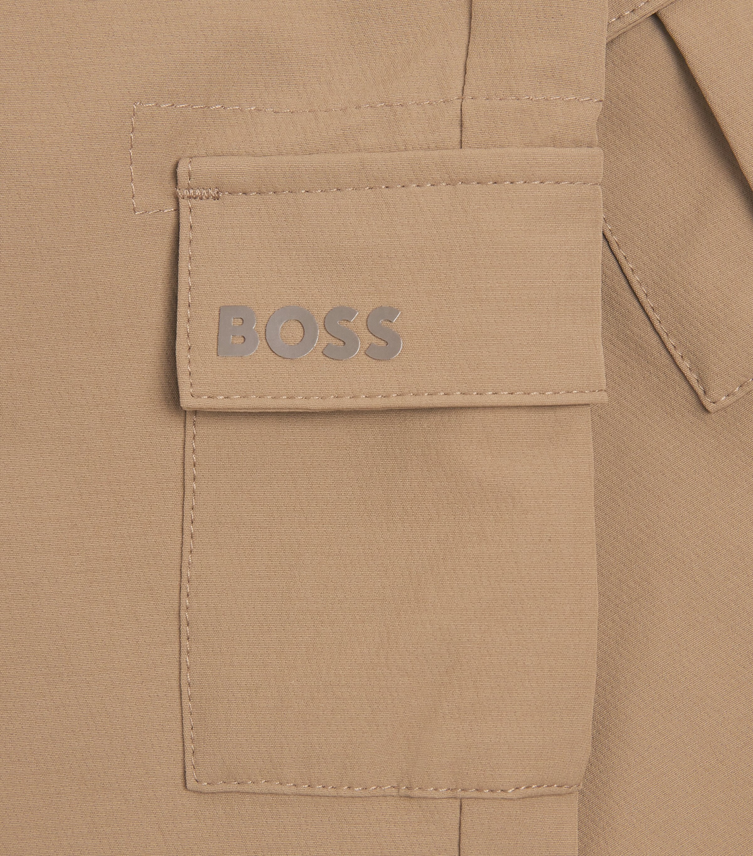 BOSS Kidswear Drawstring Cargo Trousers (3 Months-3 Years) Stone Image 3