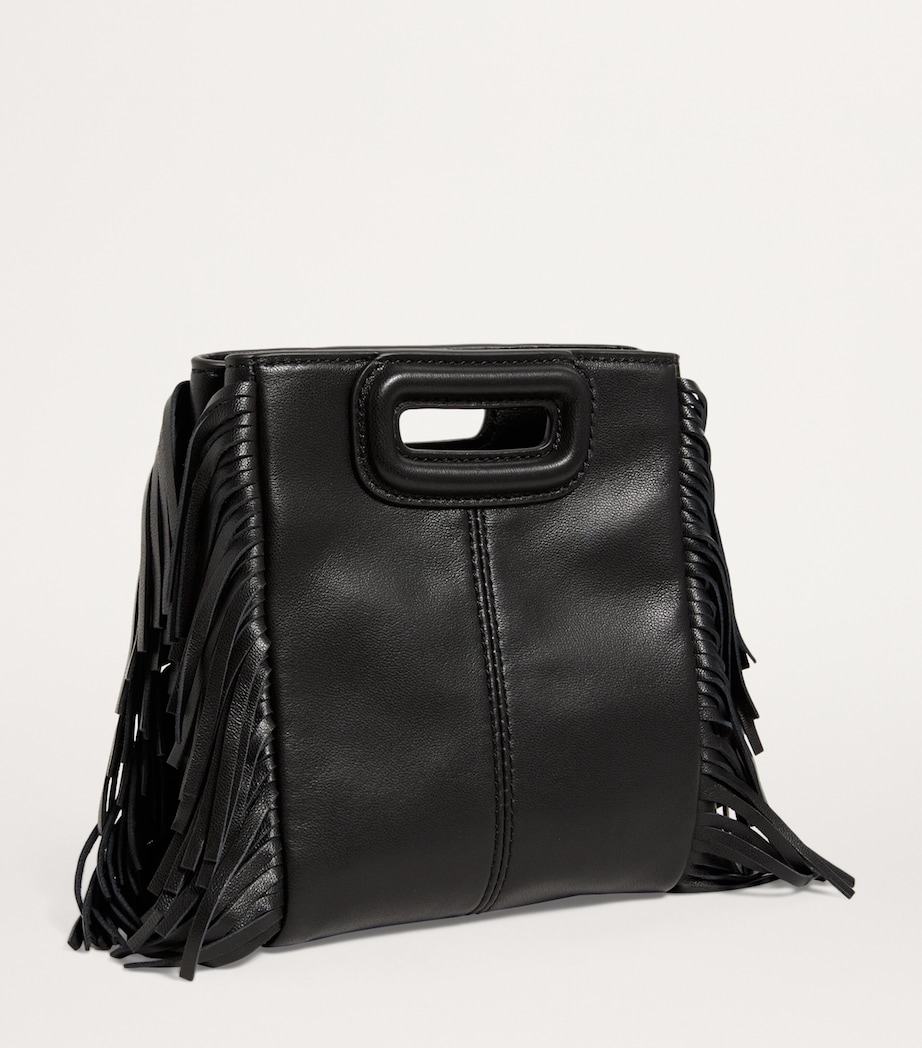 Mini Leather 'M' Top-Handle Bag BLACK Image 3