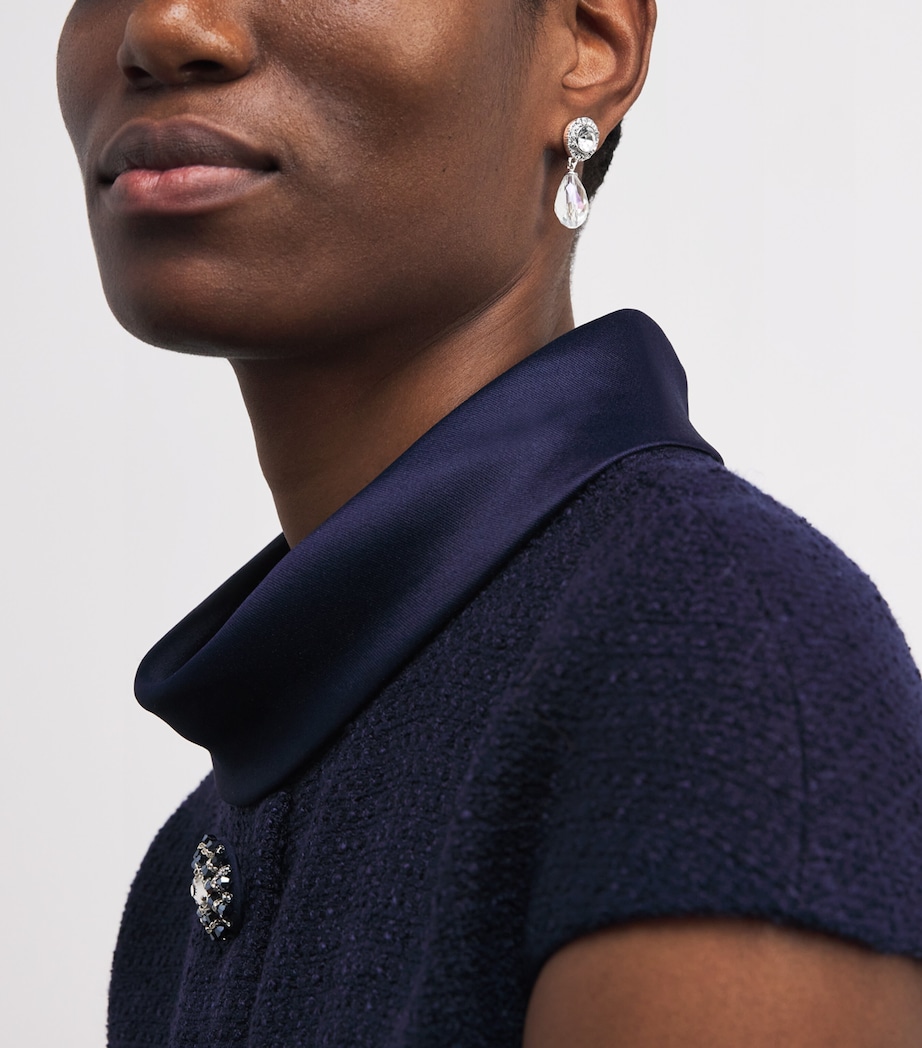 Crystal Drop Earrings SILVER Image 5