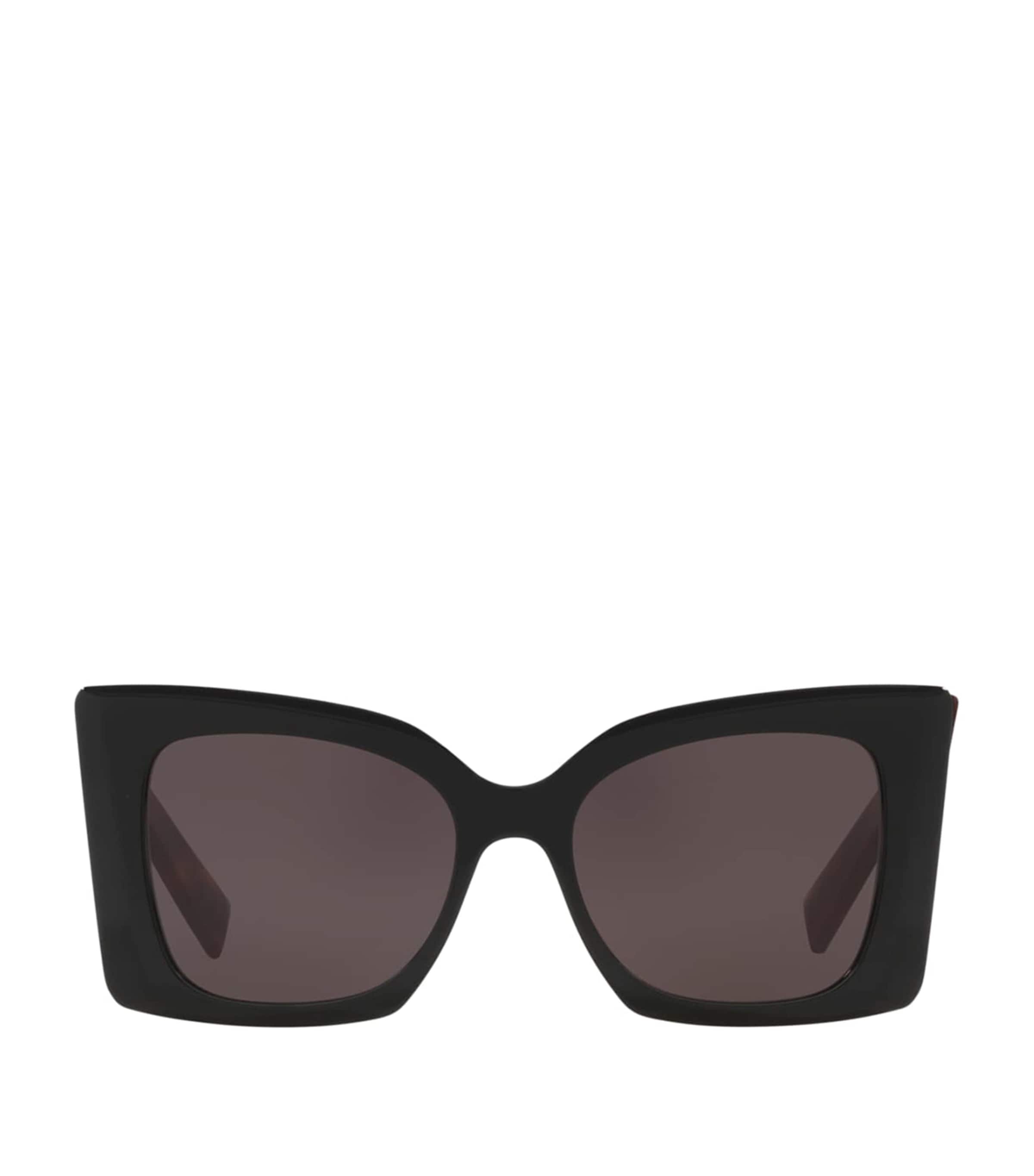 Saint Laurent Sl M119 Blaze Rectangular Sunglasses In Black