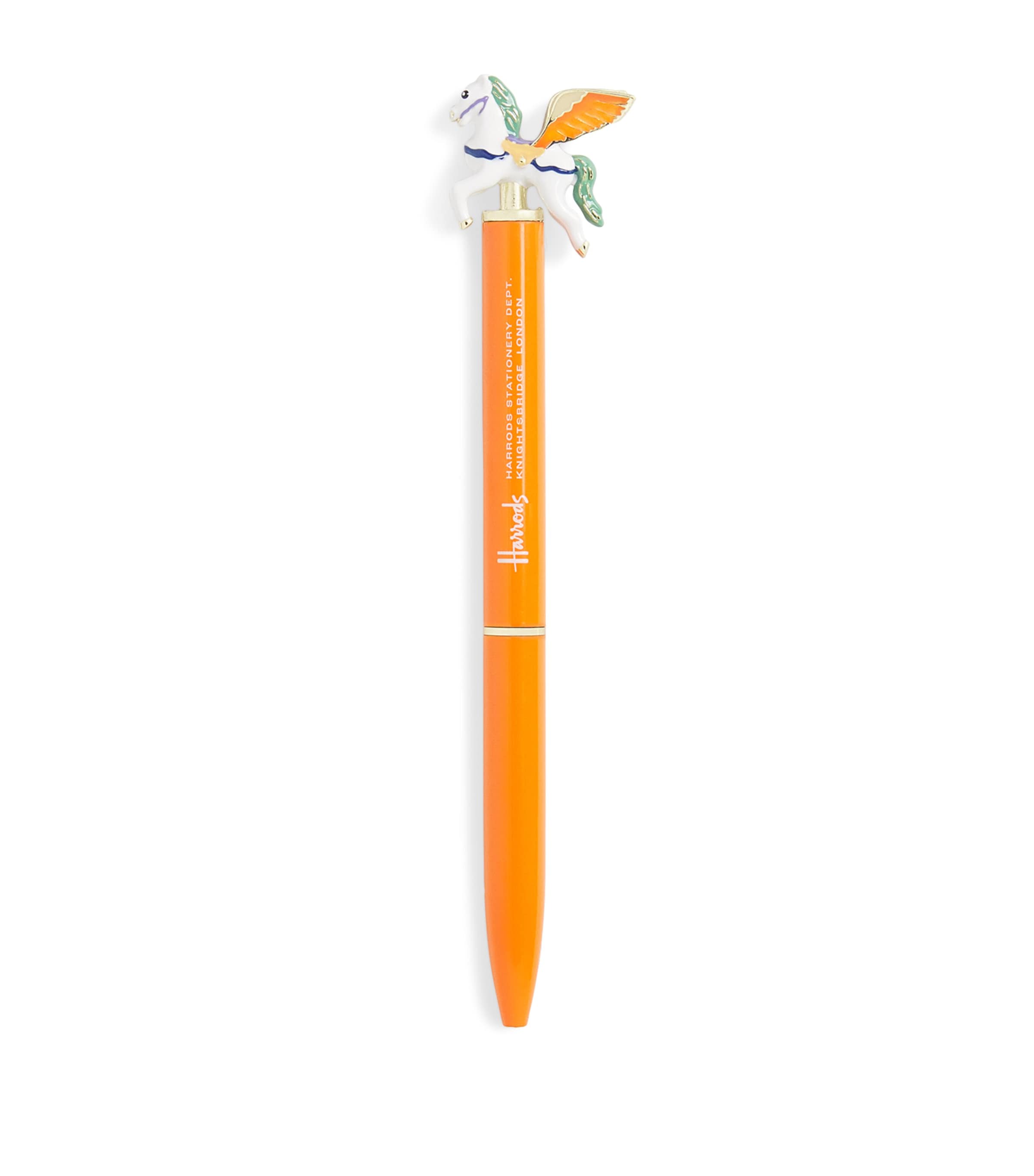 Harrods Sunday Afternoon Pegasus Ballpoint Pen In Orange