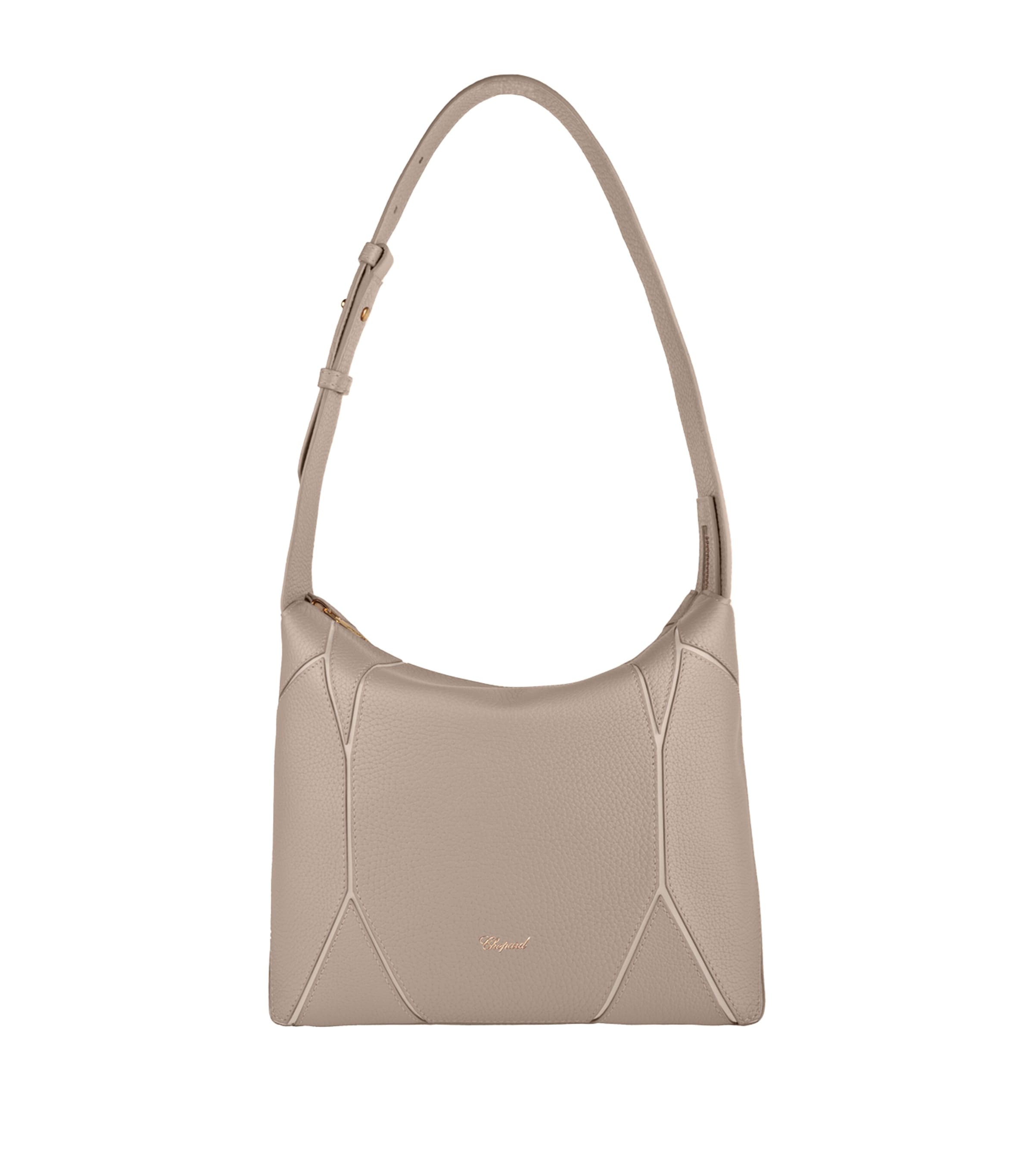 Grained Calfskin Diamond Shoulder Bag GREIGE Image 1
