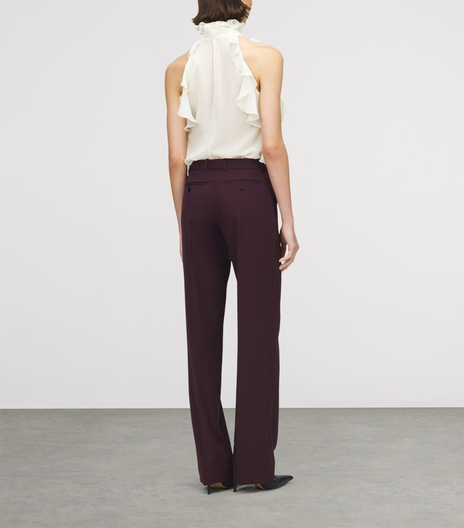Wool Straight Trousers 5146 Image 4