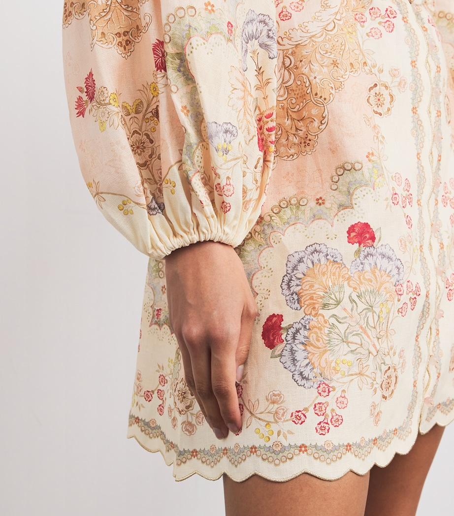 Linen Daylight Mini Dress WLLPPR FLRL BLSHWPFB Image 5