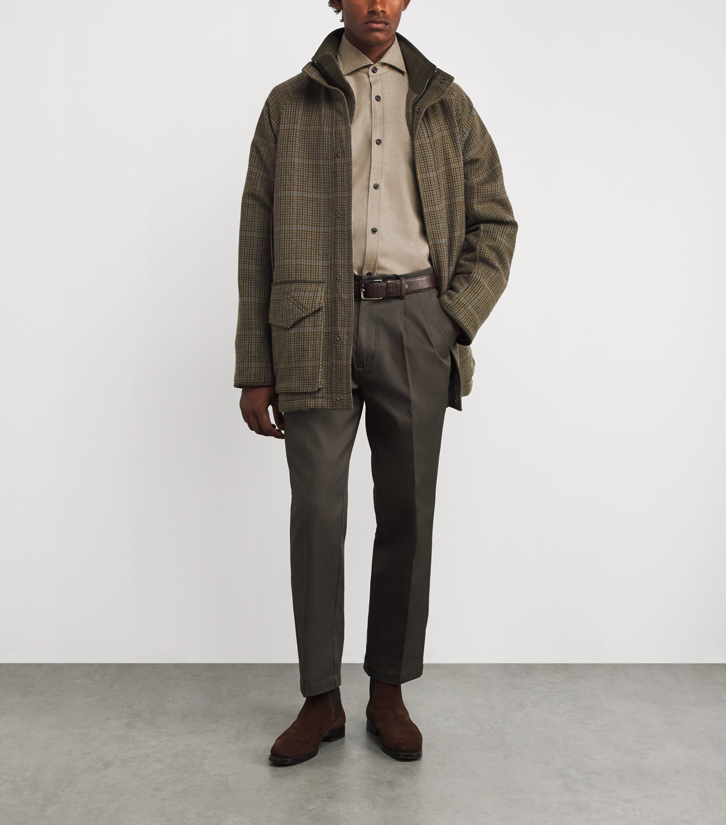 Virgin Wool-Cashmere Flannel Shirt STONE Image 2