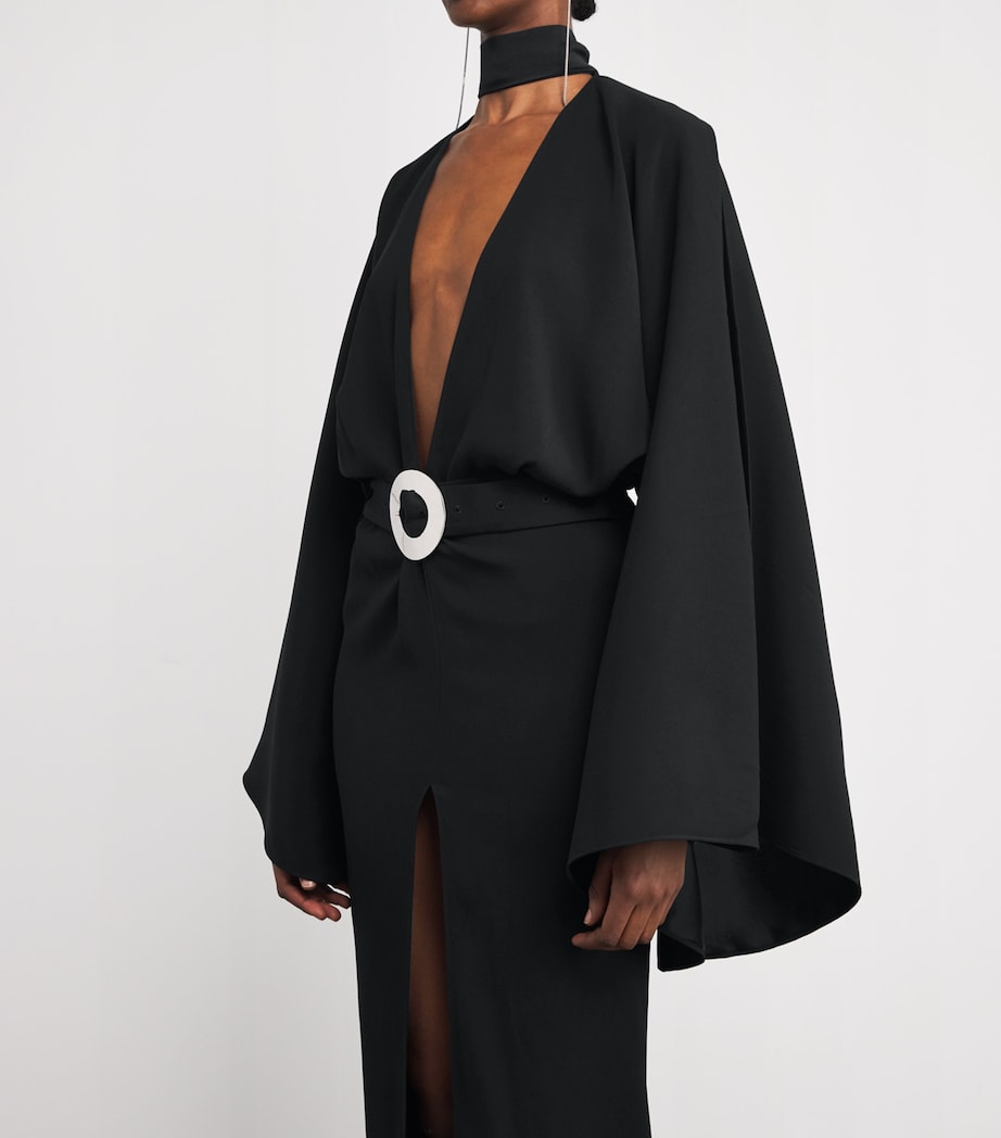 Belted Florida Kaftan Gown BLACK Image 4
