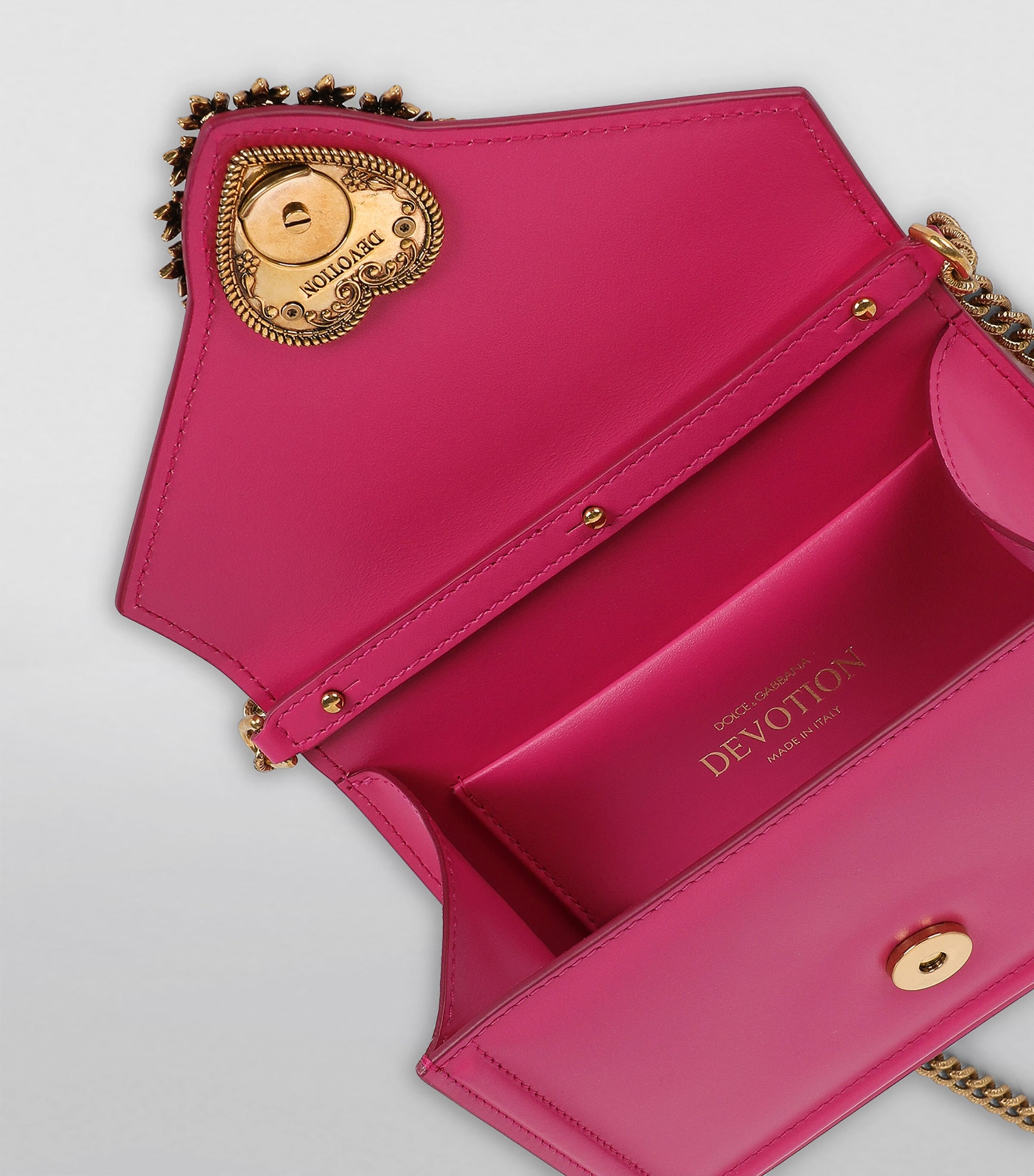 Leather Devotion Shoulder Bag 8H412-SHOCKING PINK Image 5