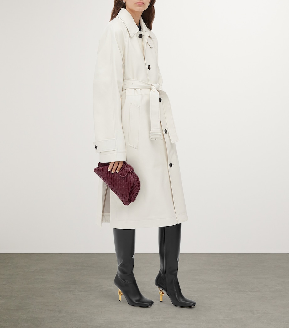 Bottega Veneta Leather Knot Knee-High Boots 90 Image 2