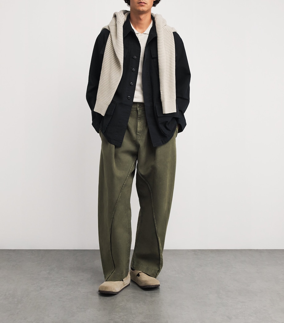 Cotton Ripstop Utility Overshirt BLACK Image 2