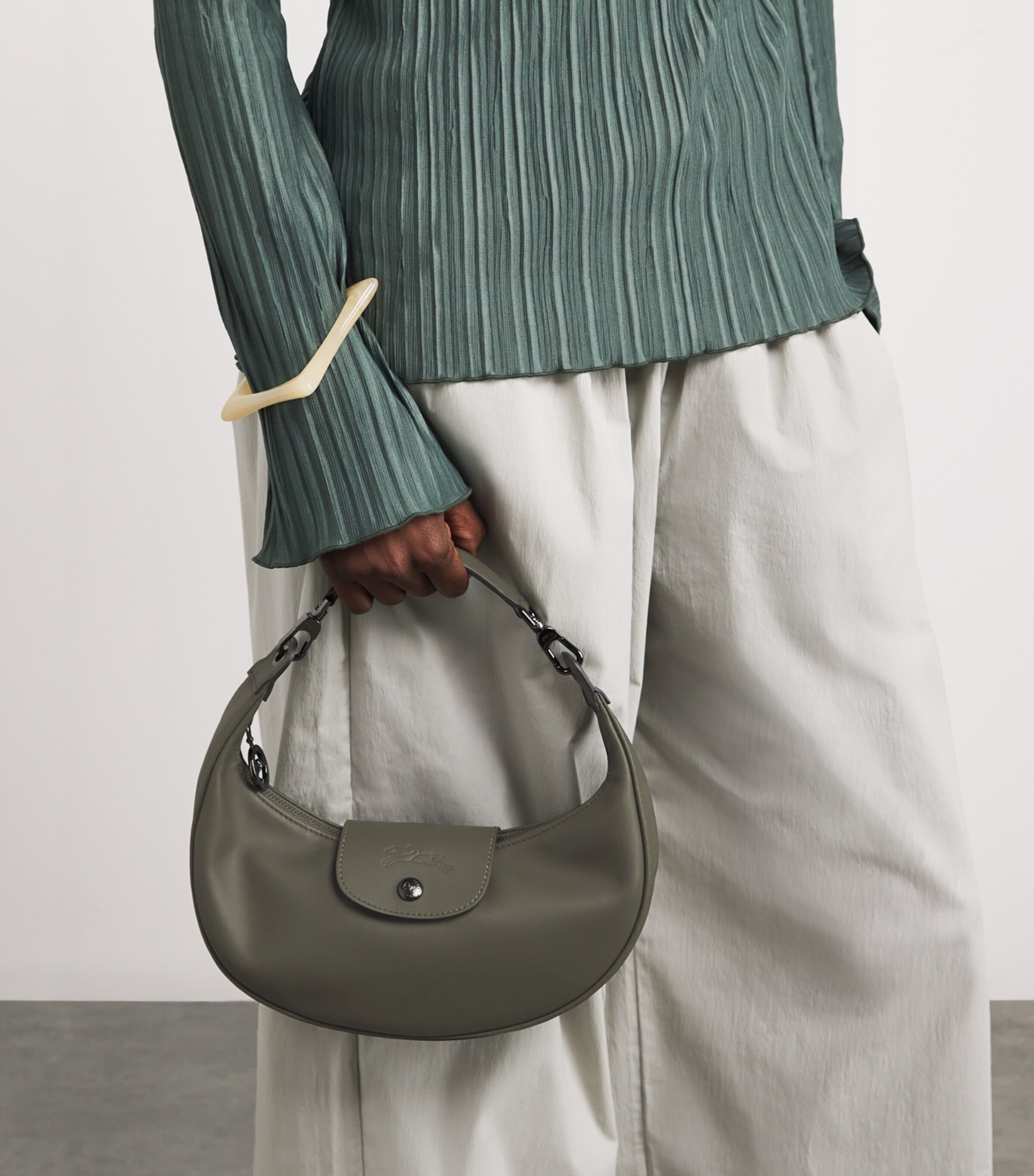 Longchamp Medium Leather Le Pliage Xtra Shoulder Bag Fir Image 2