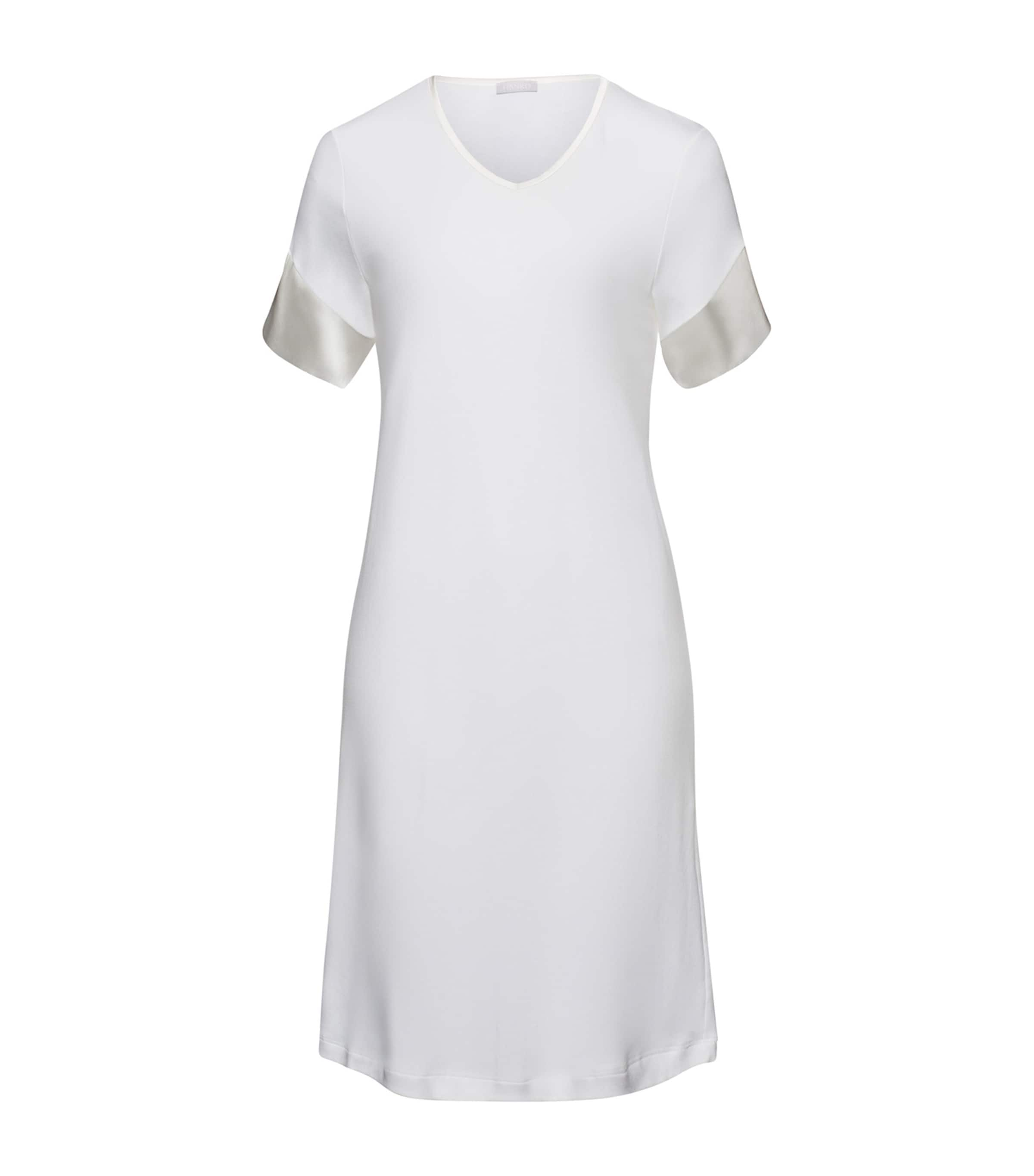 Shop Hanro Cotton-modal Virginia Nightdress In Ivory