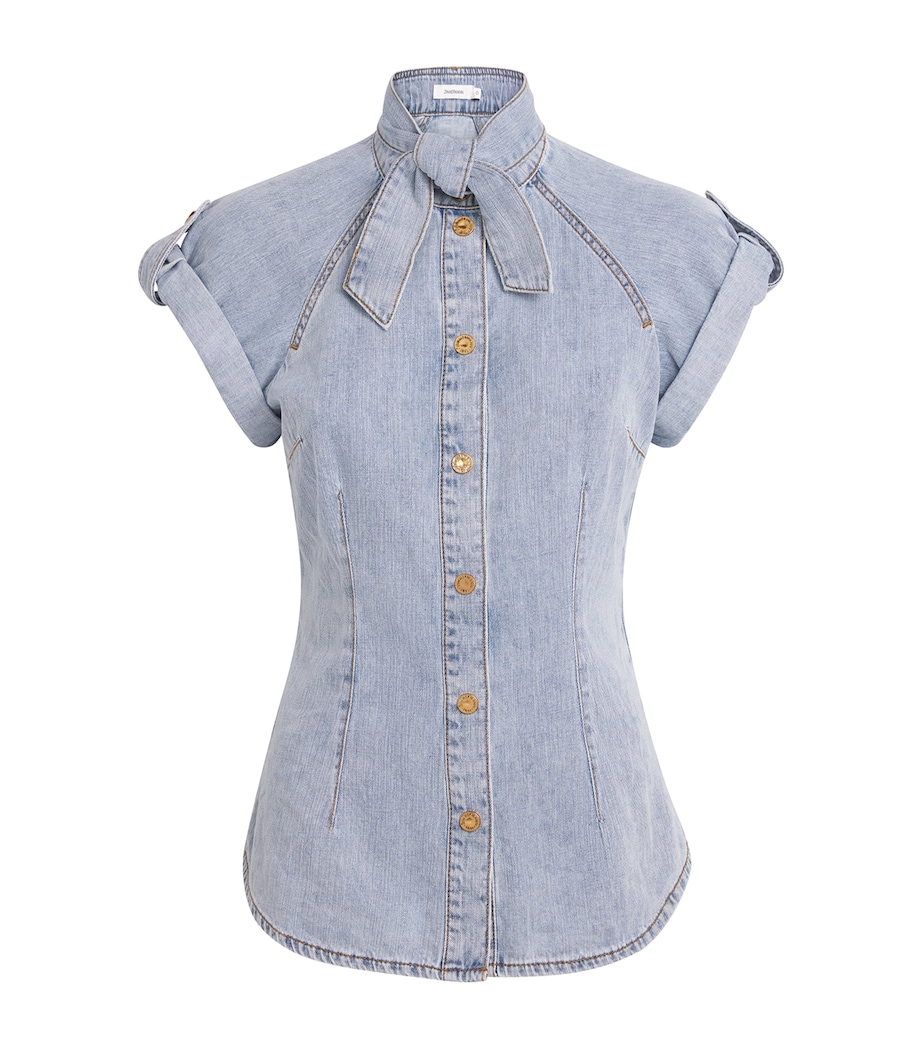 Denim Tie-Neck Shirt CSW CASTAWAY Image 1