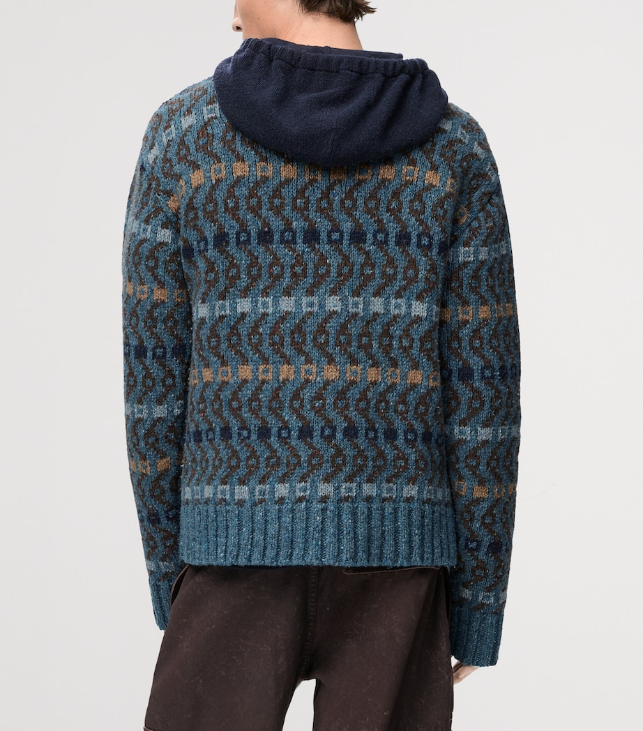 Wool-Blend Geometric Sweater BLUE/MULTICOLOR Image 4