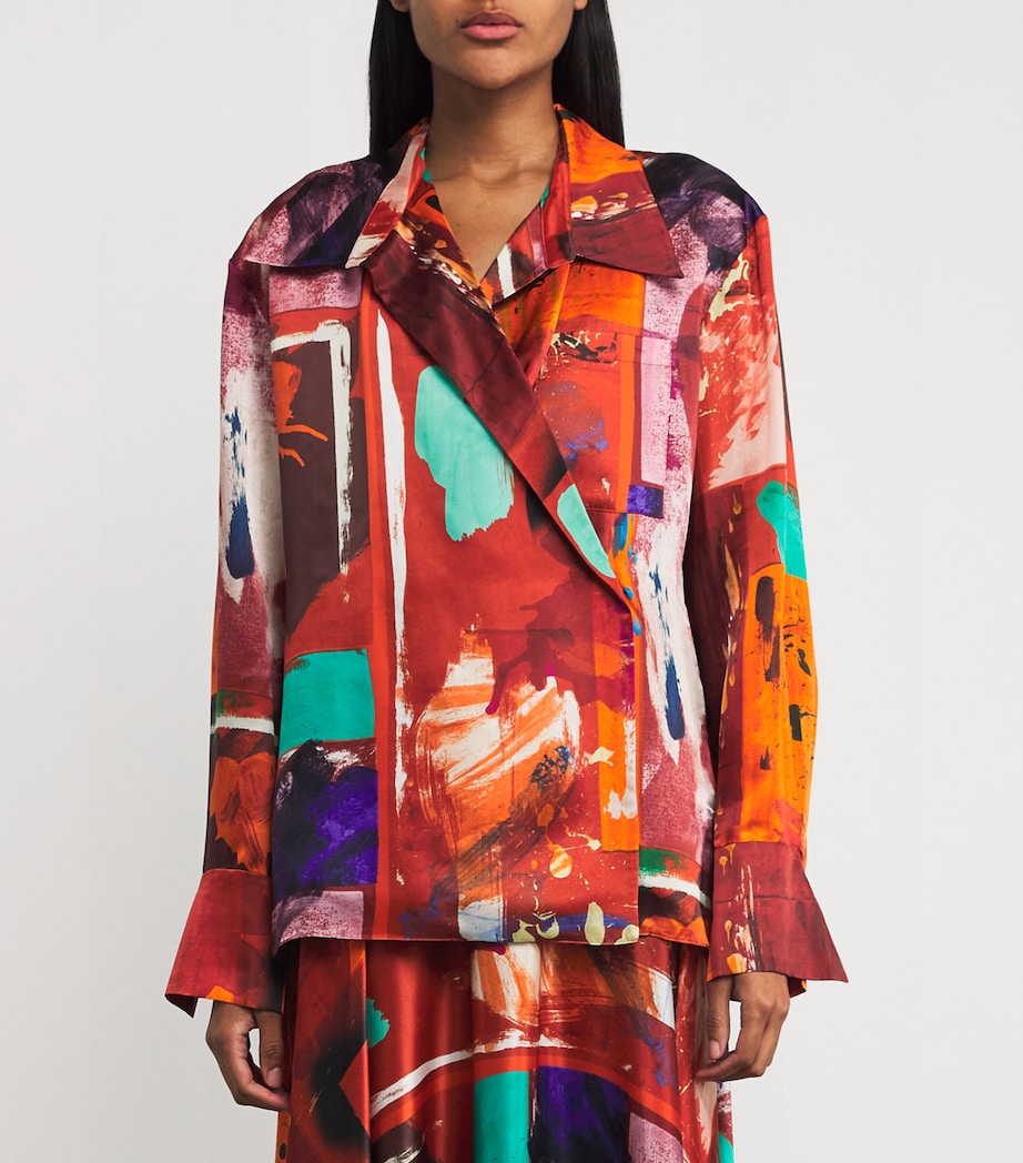 Printed Jana Blouse BLOOD ORANGE Image 3