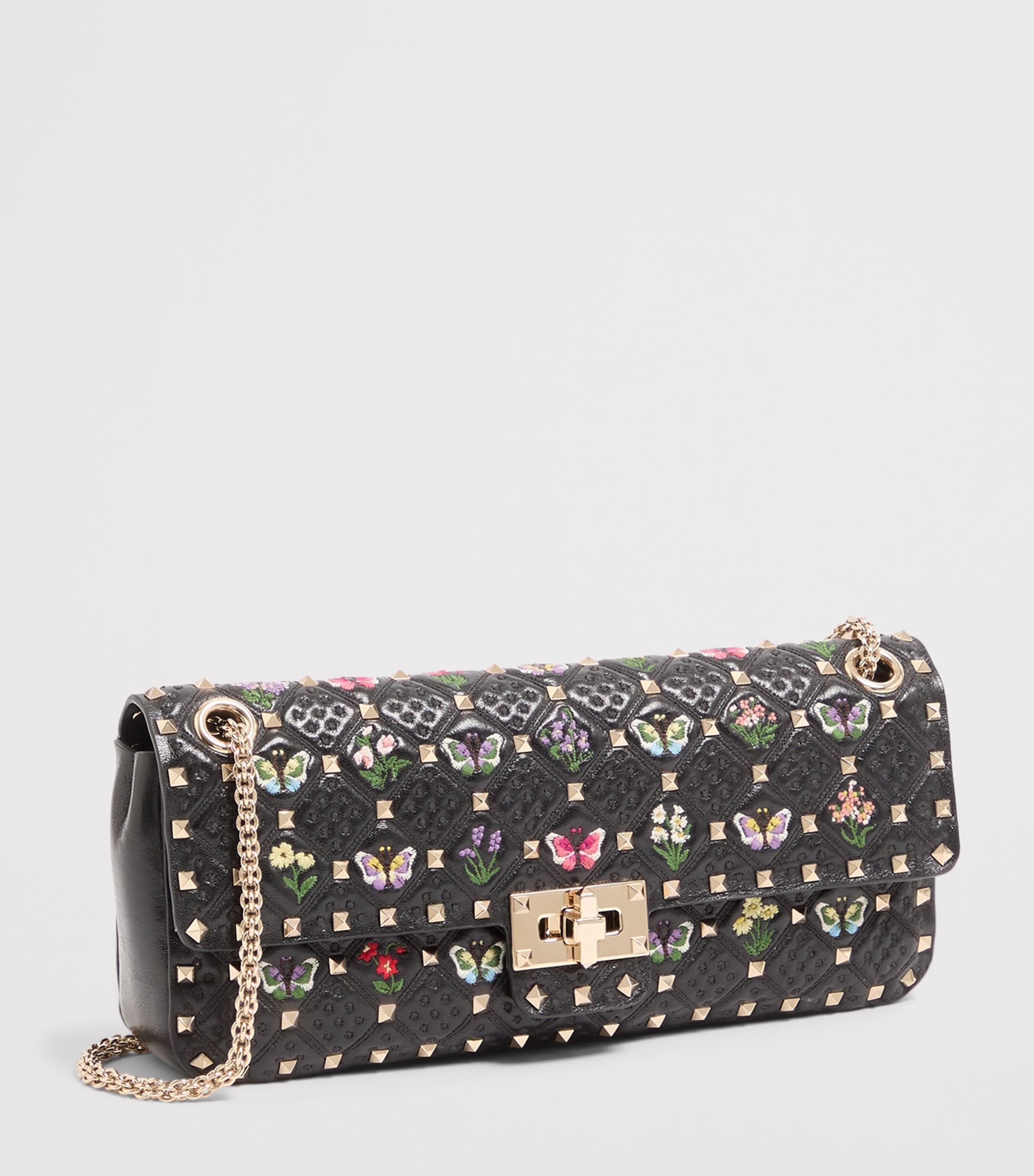Valentino Garavani Medium Embroidered Rockstud Spike Shoulder Bag Image 2