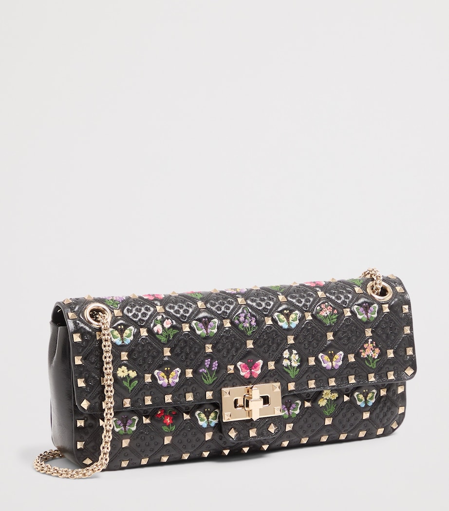 Valentino Garavani Medium Embroidered Rockstud Spike Shoulder Bag Image 2