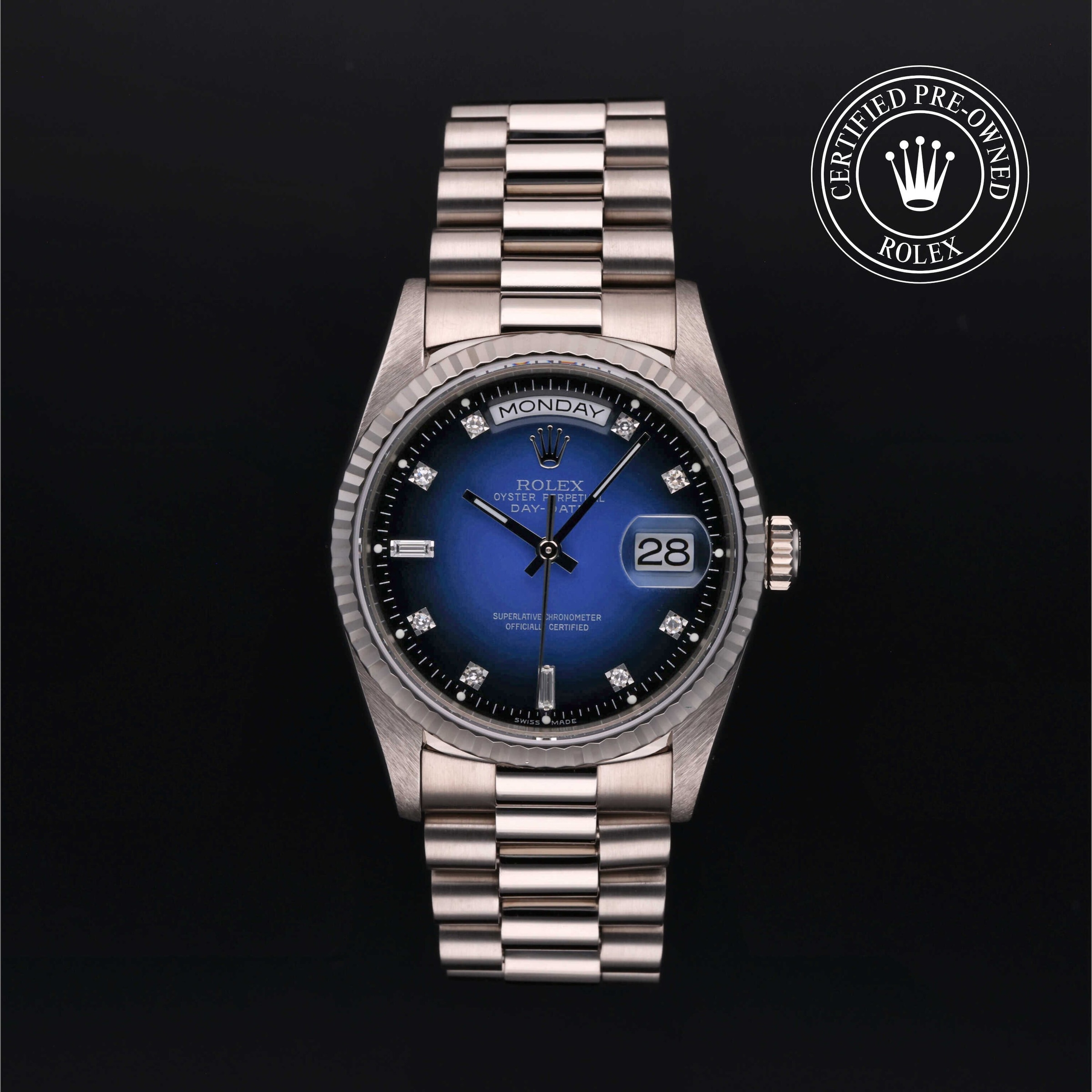 Rolex Certified Pre-Owned Oyster Perpetual Day-Date Blue