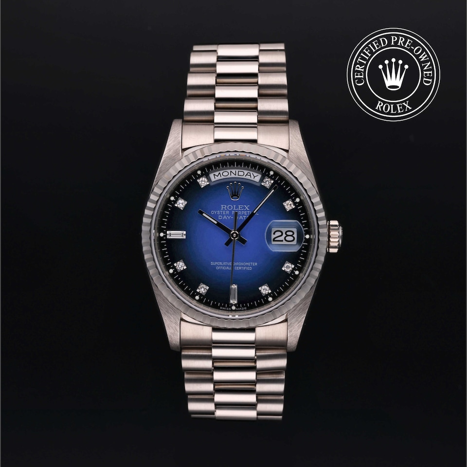 Rolex Certified Pre-Owned Oyster Perpetual Day-Date Blue