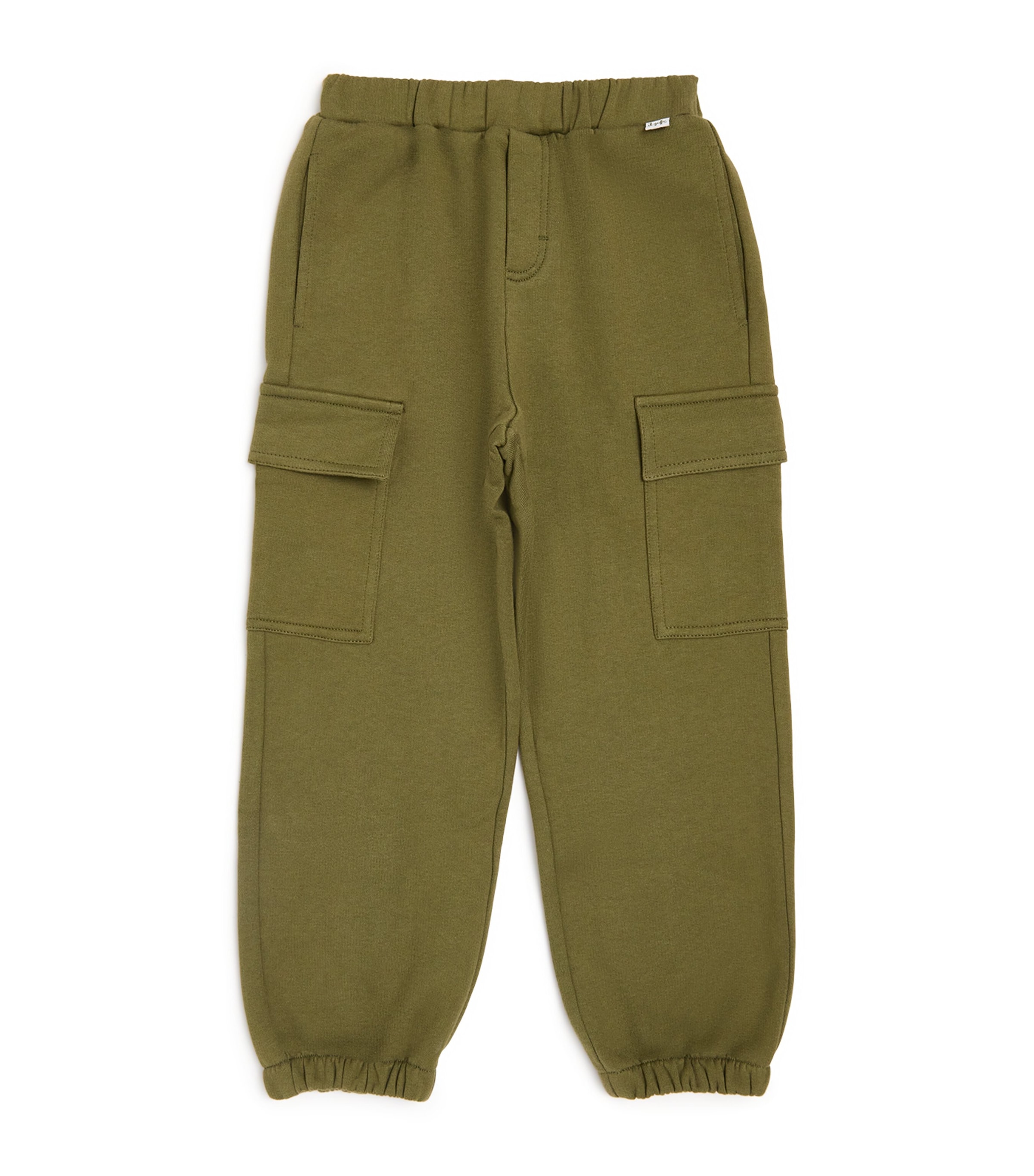 Il Gufo Cotton Cargo Sweatpants (2-14 Years) Green Image 1