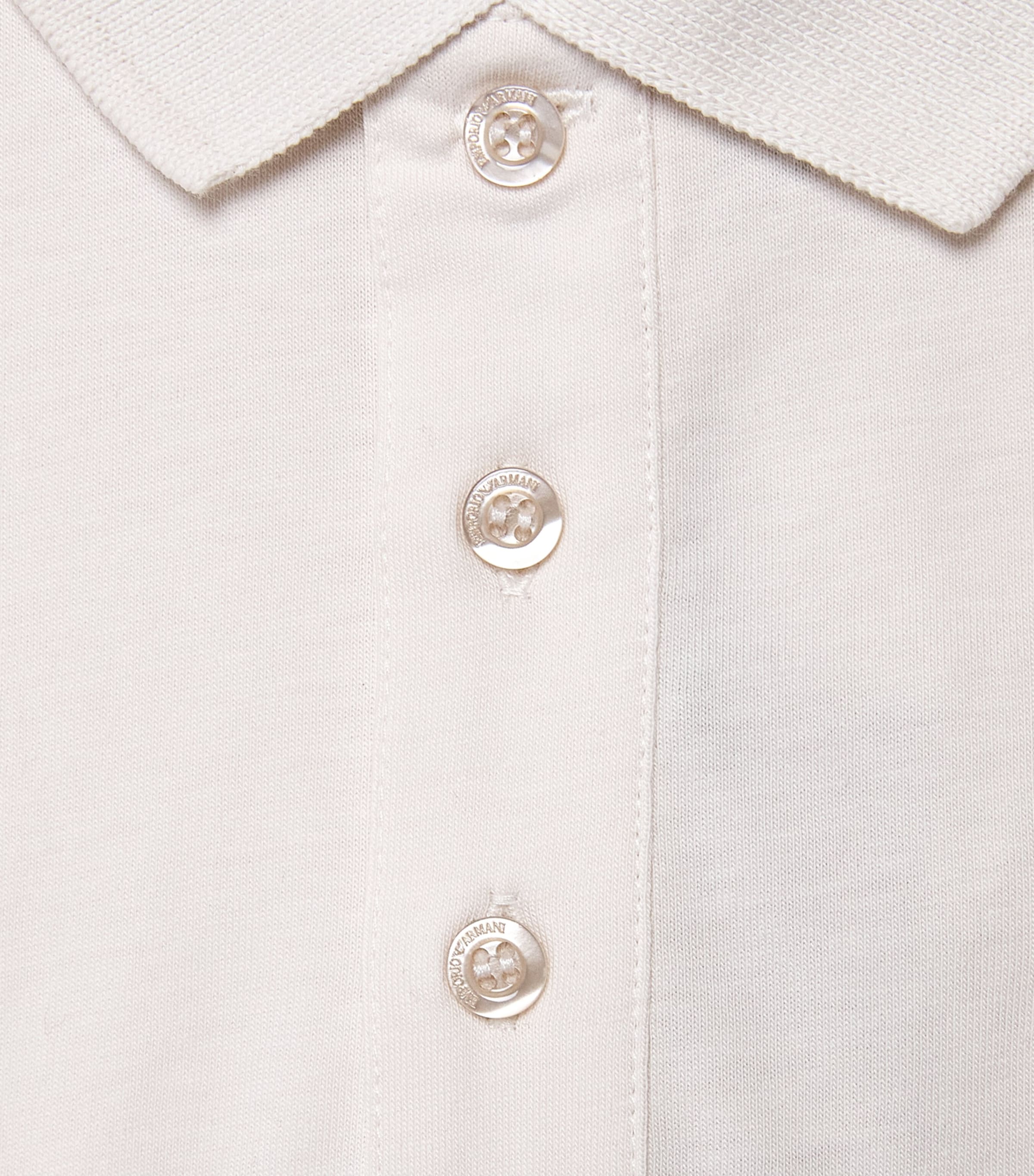 Emporio Armani Kids Cotton Logo Polo Shirt (4-16 Years) White Sand Image 3