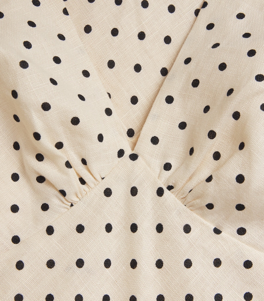 Faithfull The Brand Womens Linen Polka-Dot Solana Maxi Dress Lola Plka Dt Crm/blk Image 6