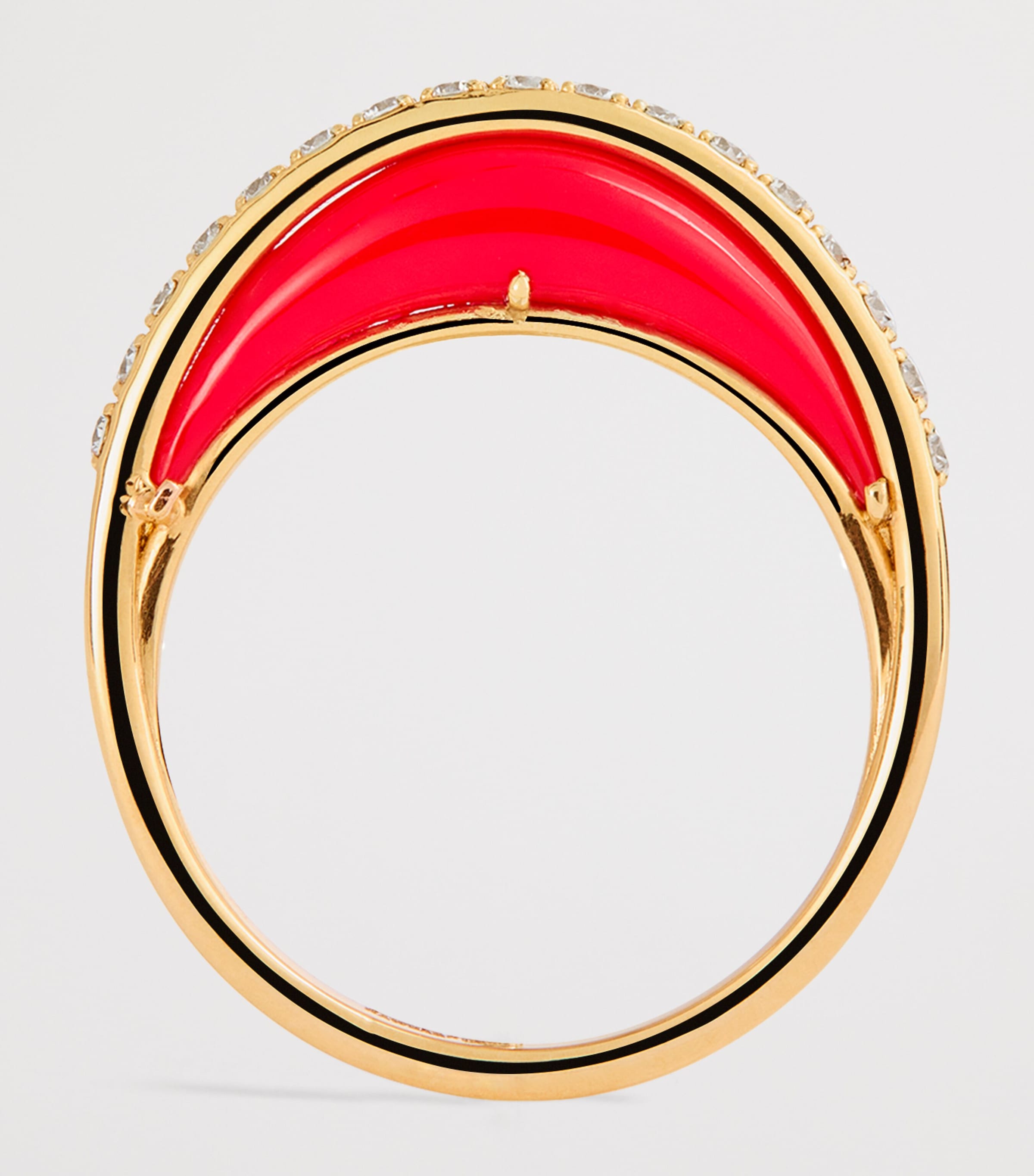 Yellow Gold and Diamond Bloop Moon Lot N*91 Ring (Size 53) YELLOW GOLD Image 3